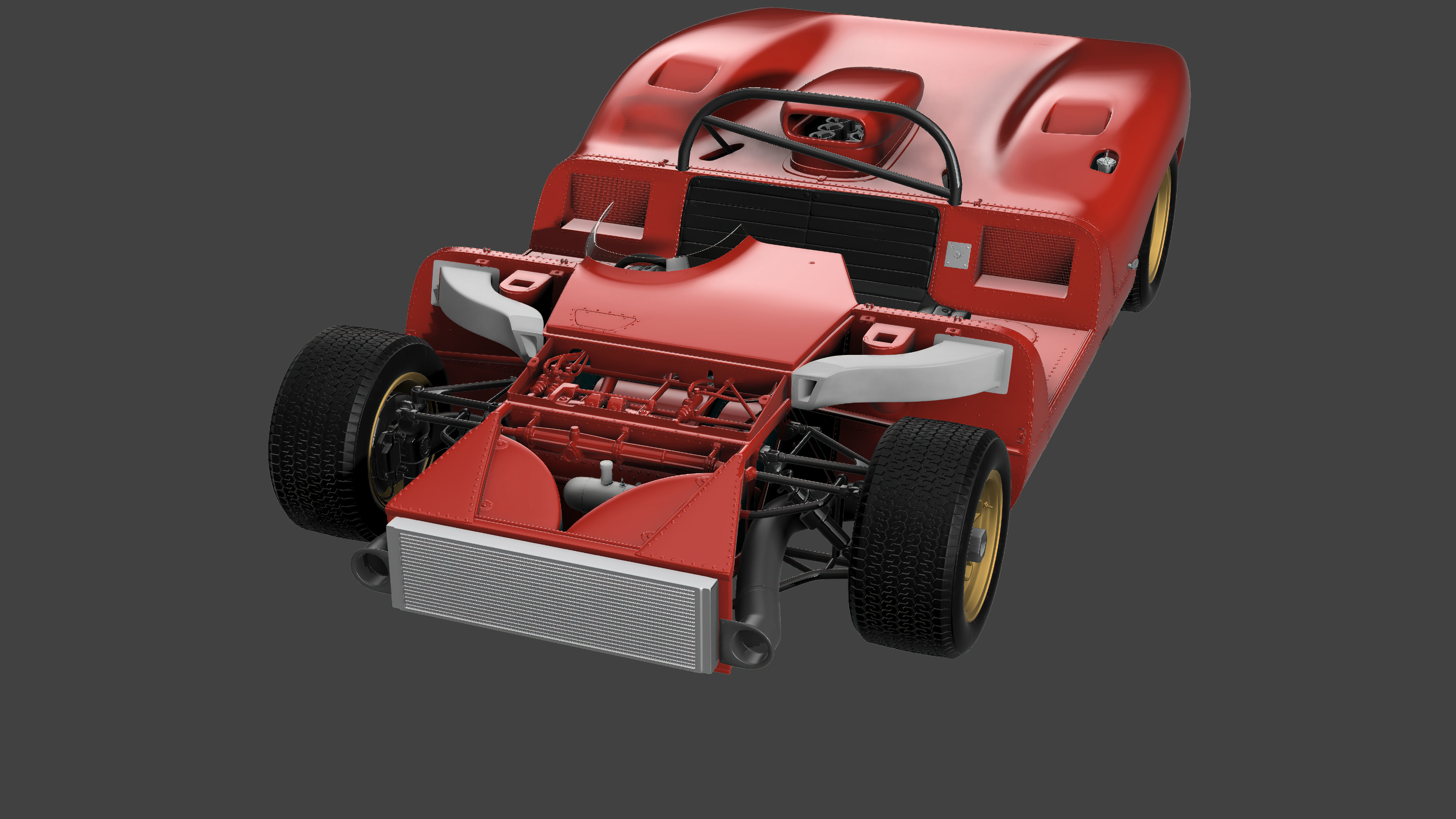 Ferrari 312P Spyder Modern - Car Kit 3D print model_22