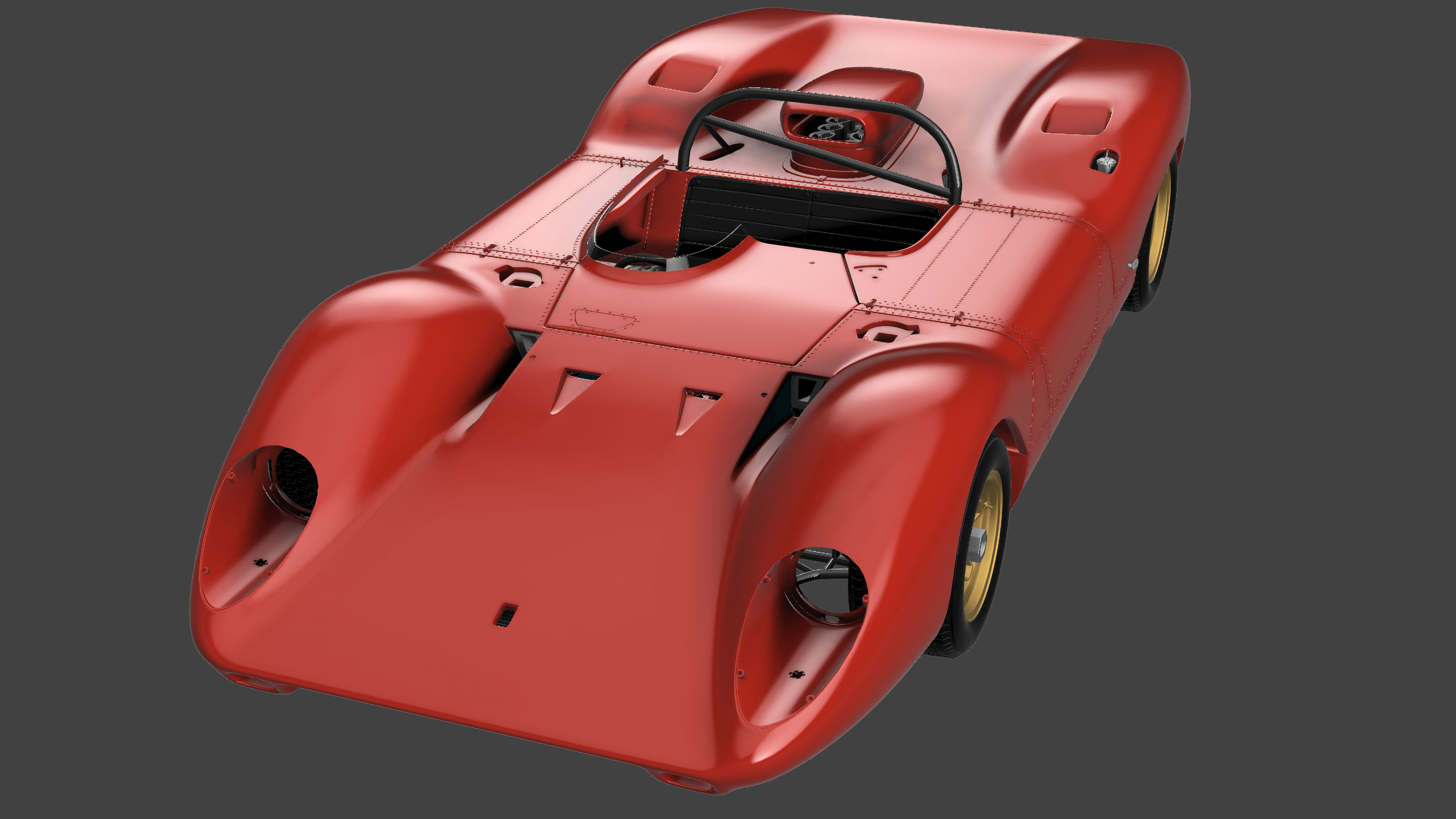 Ferrari 312P Spyder Modern - Car Kit 3D print model_21