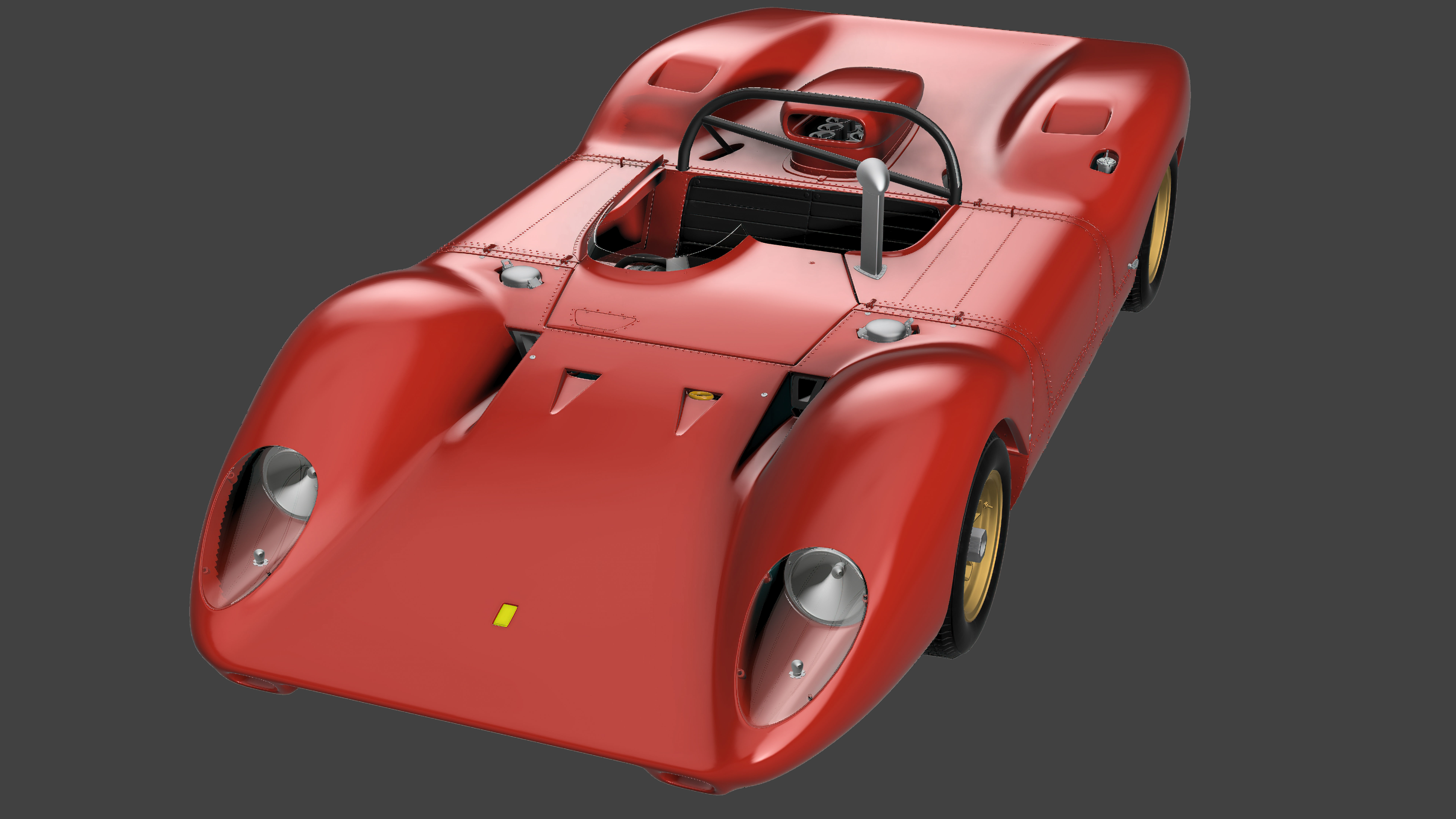 Ferrari 312P Spyder Modern - Car Kit 3D print model_20