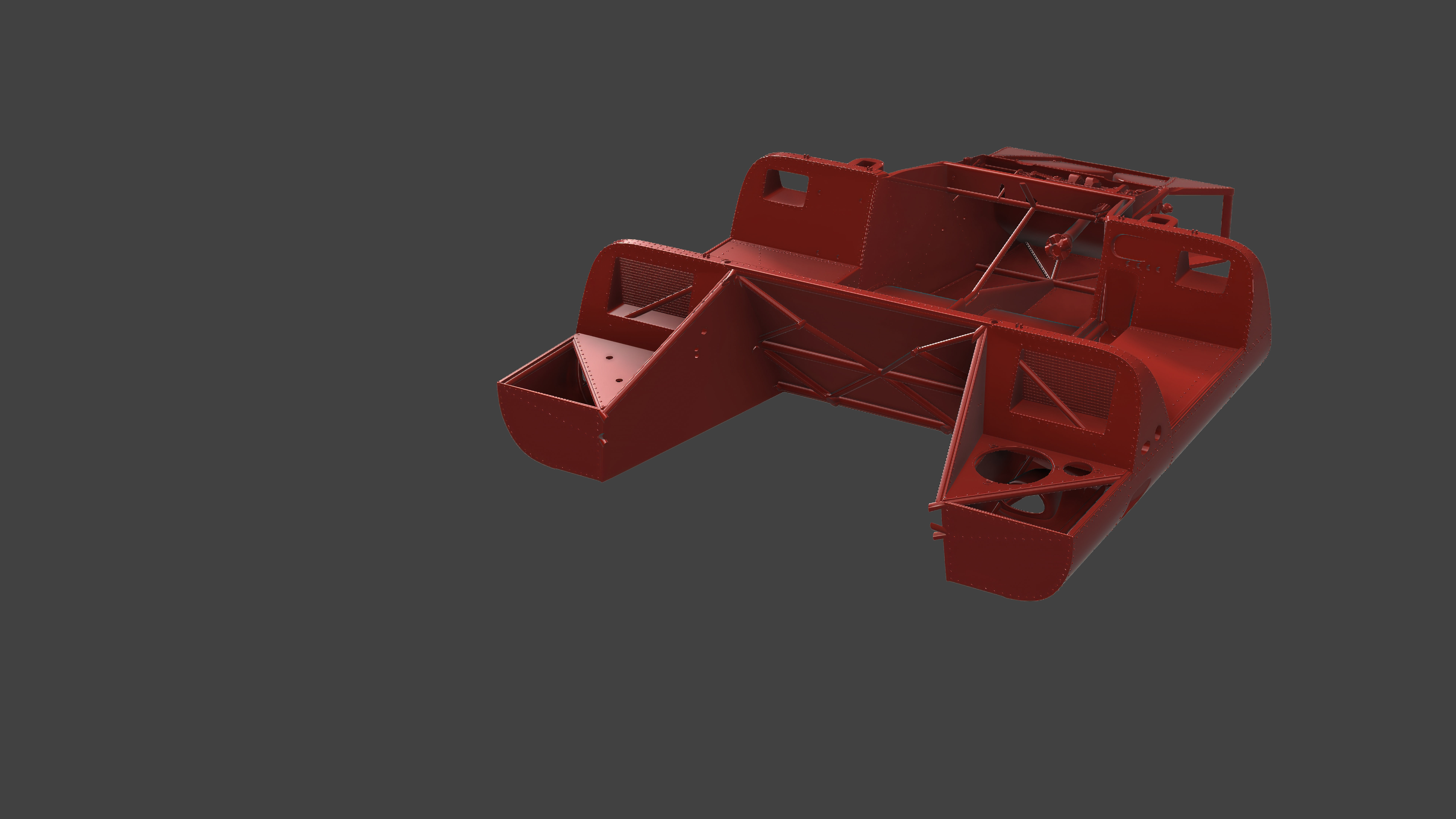 Ferrari 312P Spyder Modern - Car Kit 3D print model_32