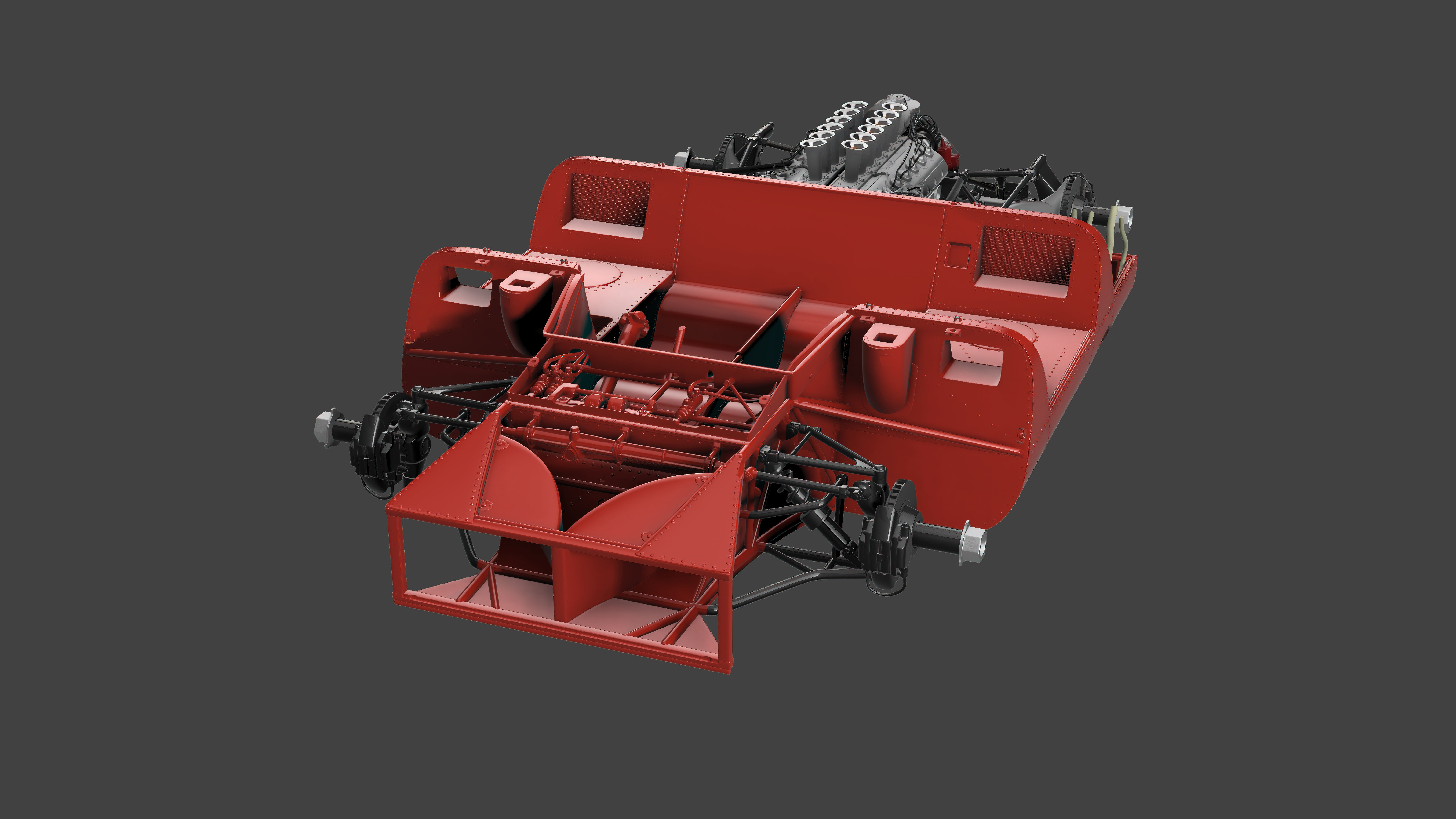 Ferrari 312P Spyder Modern - Car Kit 3D print model_24