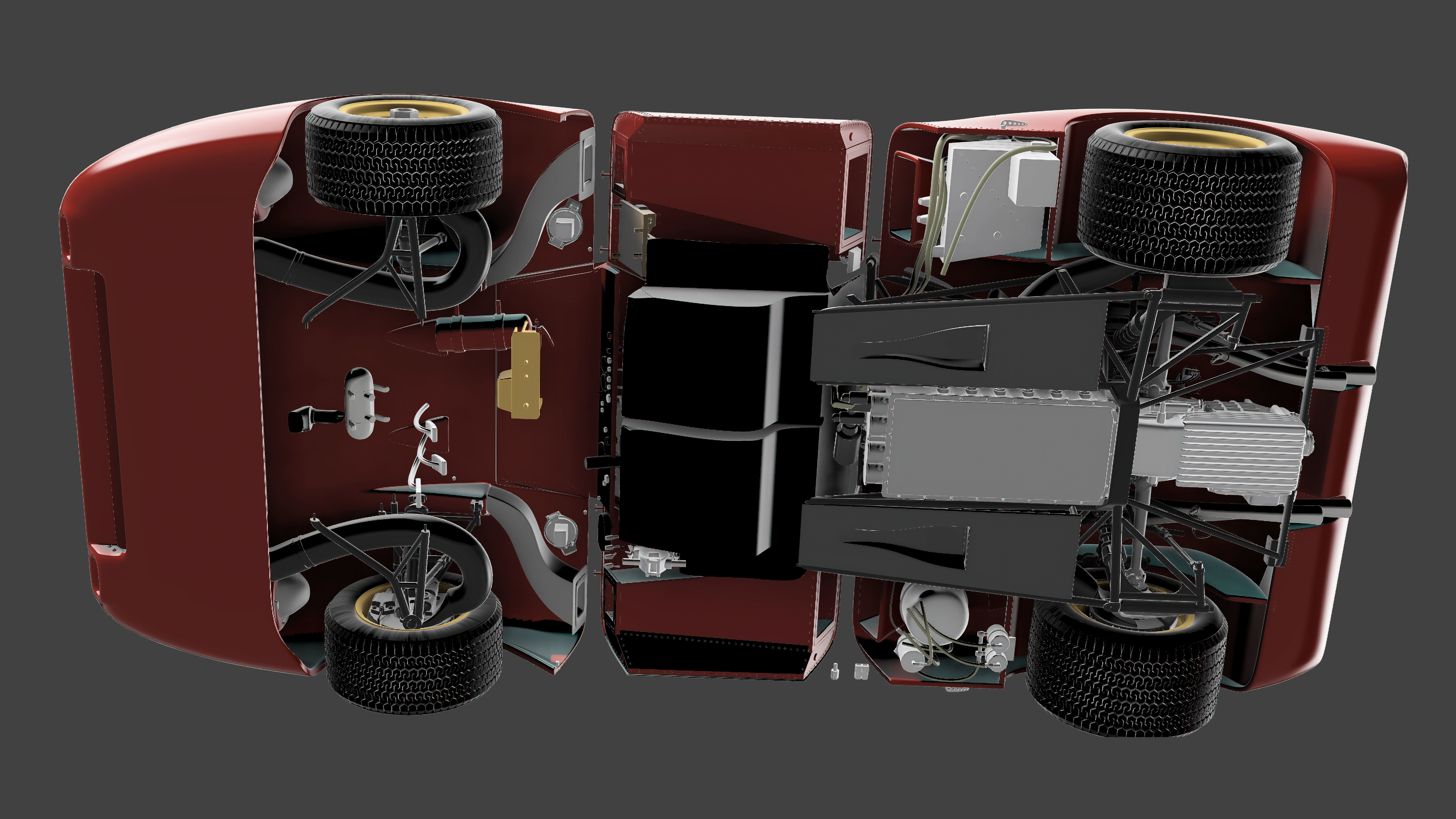 Ferrari 312P Spyder Modern - Car Kit 3D print model_34