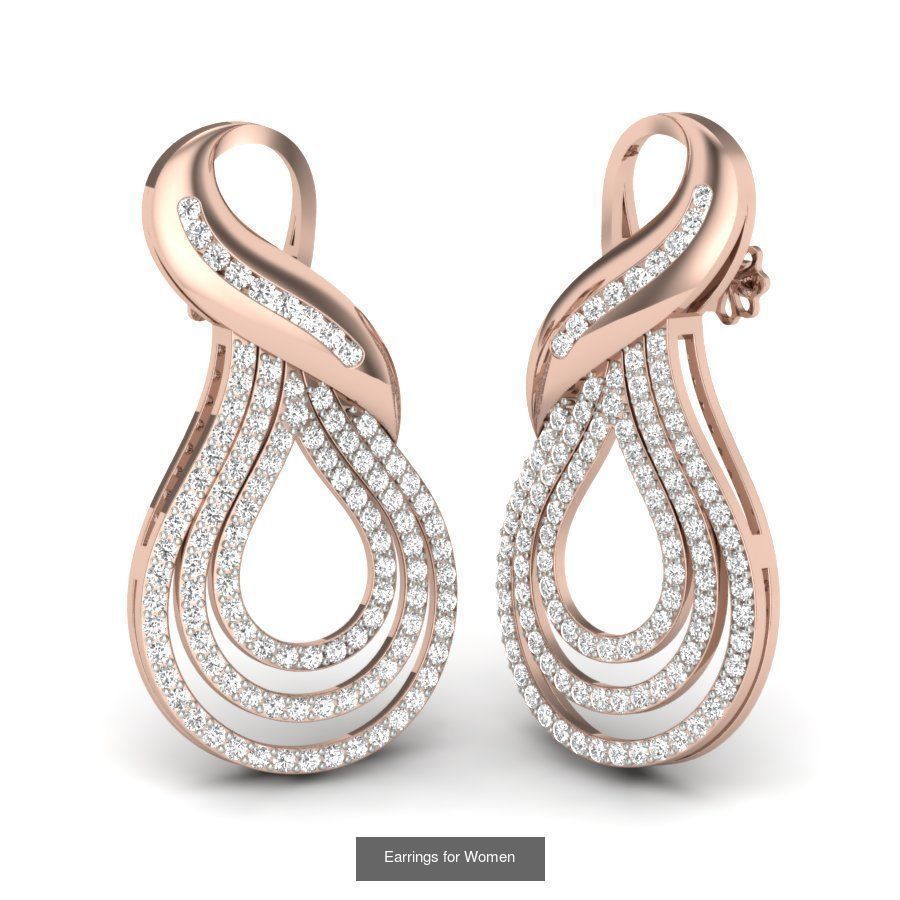 161 Solitaire Women Long Earrings Collection _125