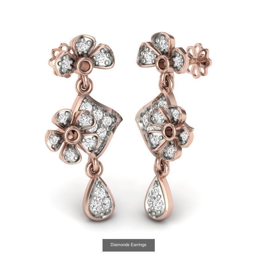 161 Solitaire Women Long Earrings Collection _181