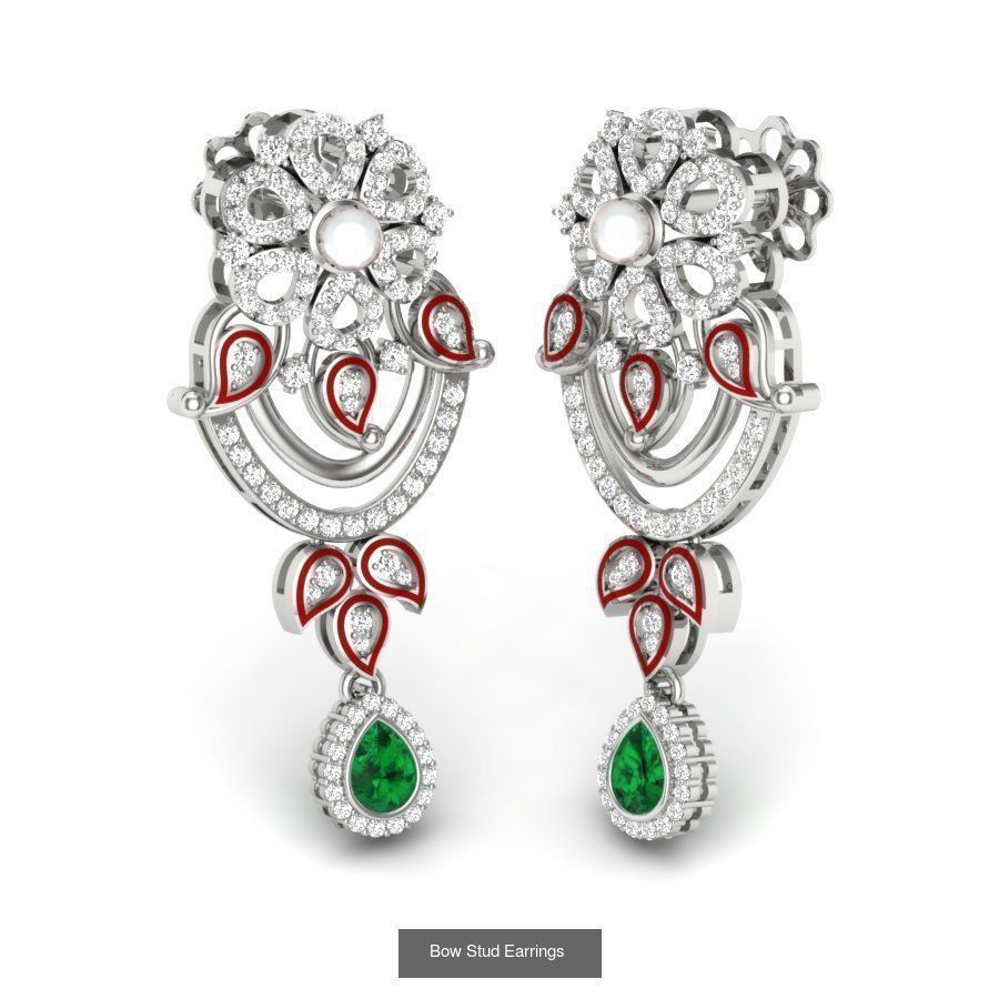 161 Solitaire Women Long Earrings Collection _183