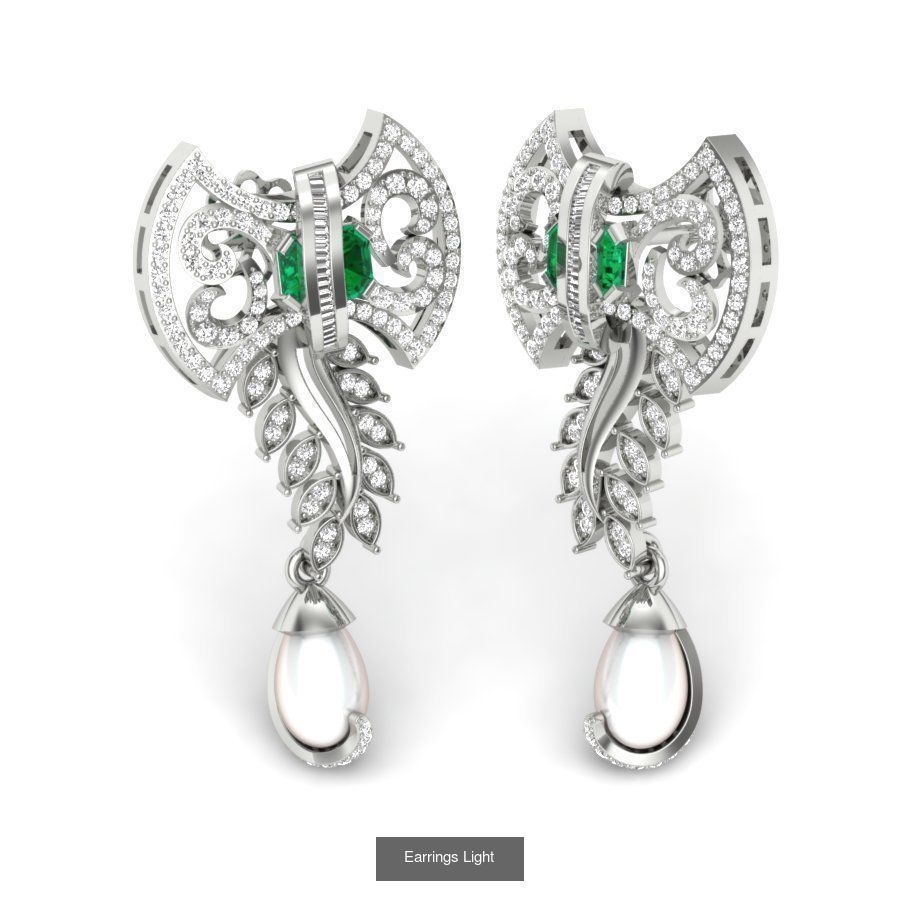 161 Solitaire Women Long Earrings Collection _195
