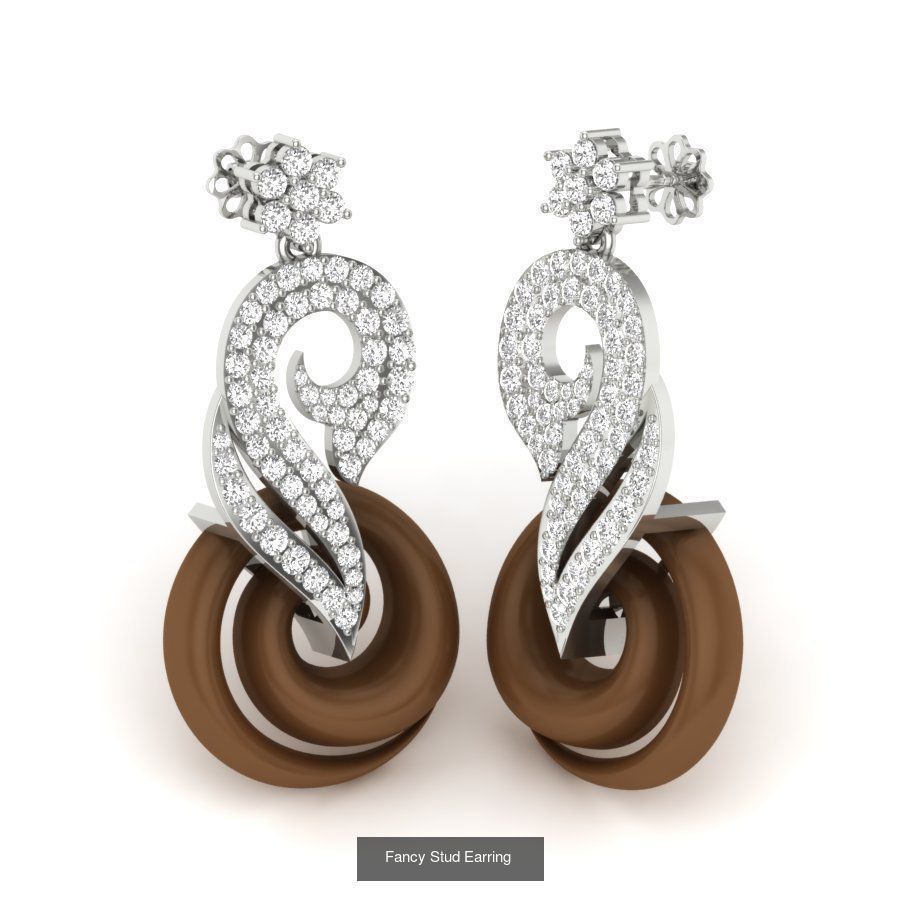 161 Solitaire Women Long Earrings Collection _151