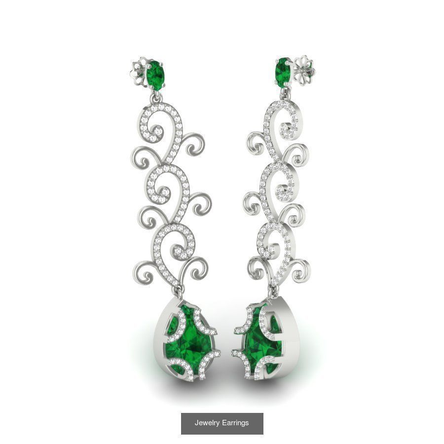 161 Solitaire Women Long Earrings Collection _169