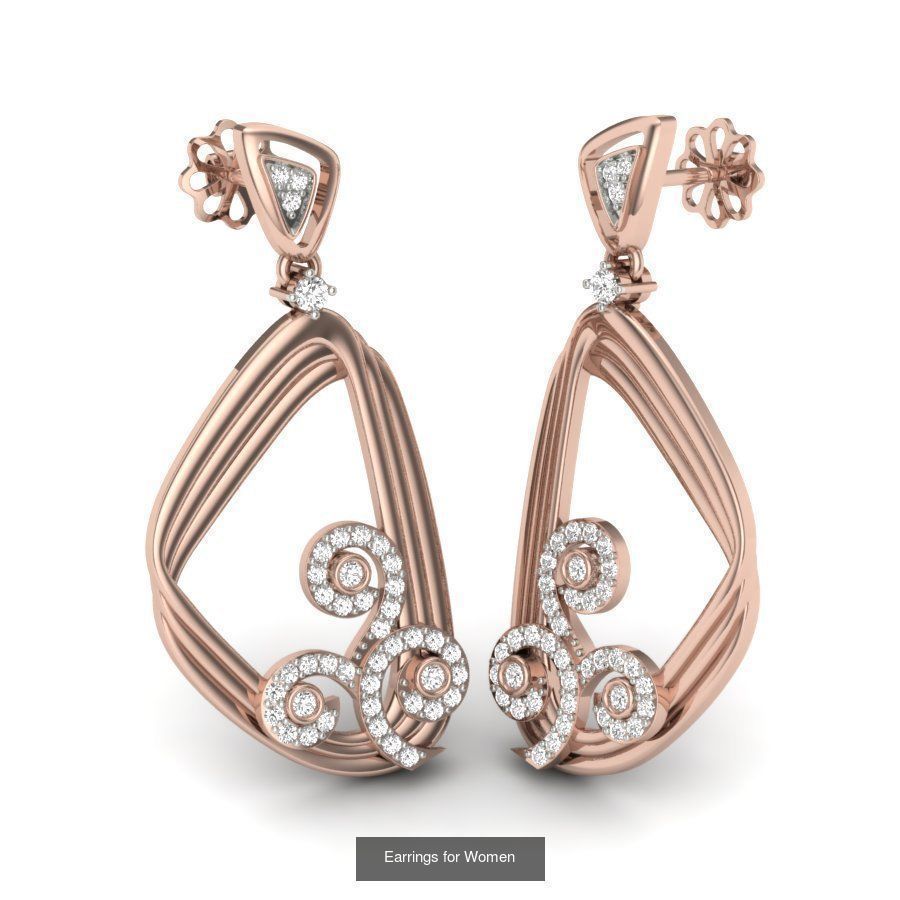 161 Solitaire Women Long Earrings Collection _199