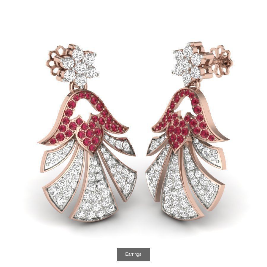 161 Solitaire Women Long Earrings Collection _193