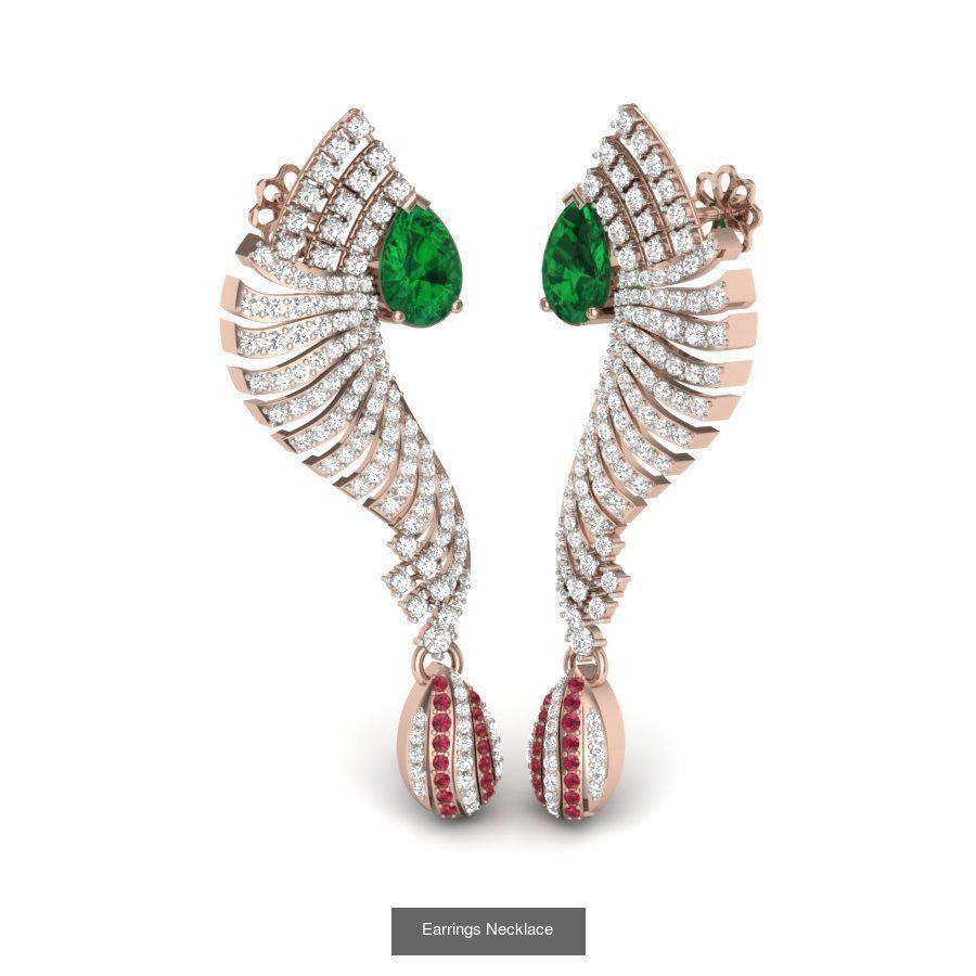 161 Solitaire Women Long Earrings Collection _134