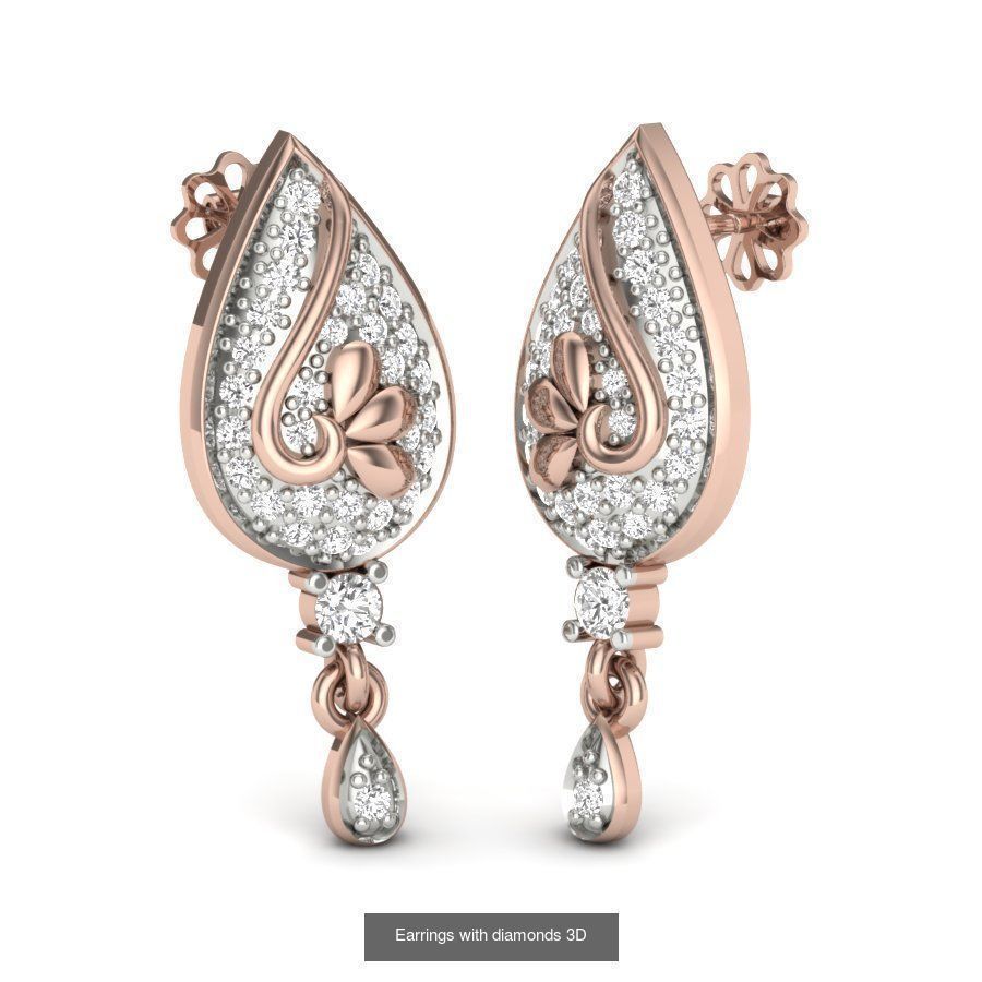 161 Solitaire Women Long Earrings Collection _182