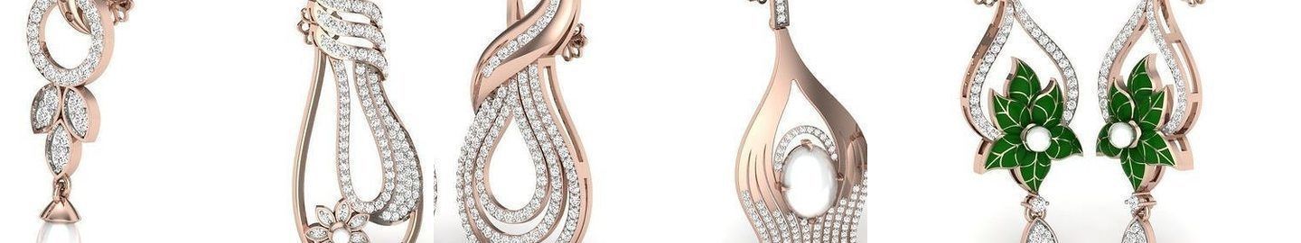 161 Solitaire Women Long Earrings Collection _25