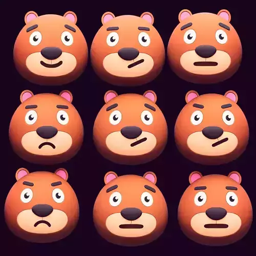 Cartoon Head Bear Pack