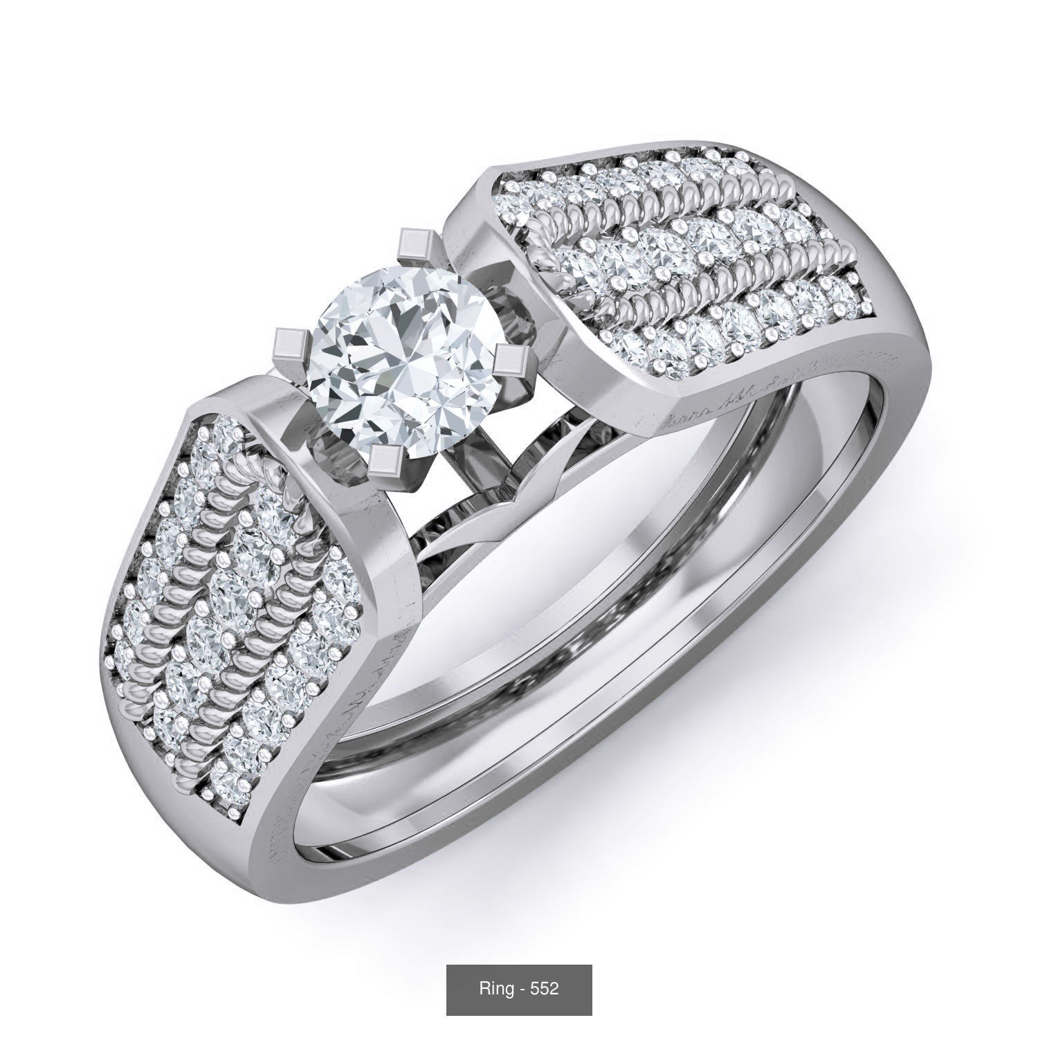 20 Diamond Wedding ring pack 3D Model Collection_16