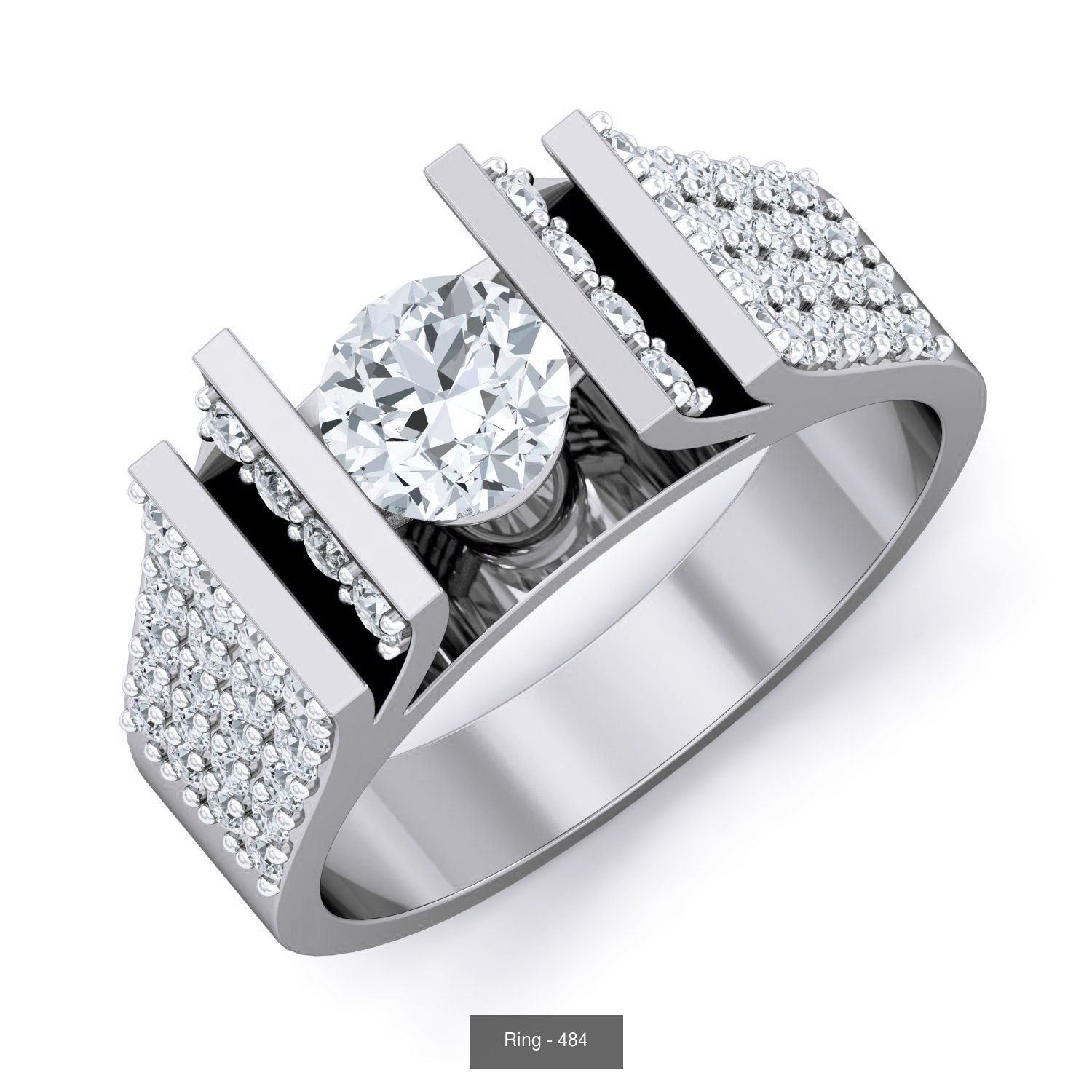 20 Diamond Wedding ring pack 3D Model Collection_19