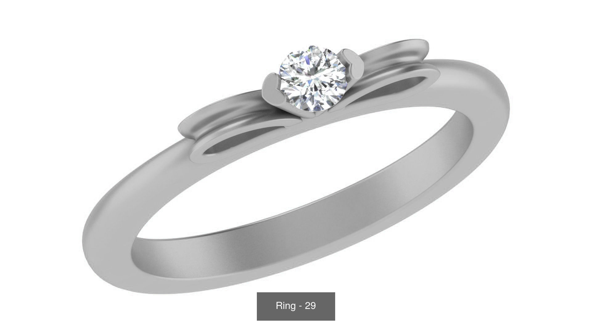 20 Diamond Wedding ring pack 3D Model Collection_4