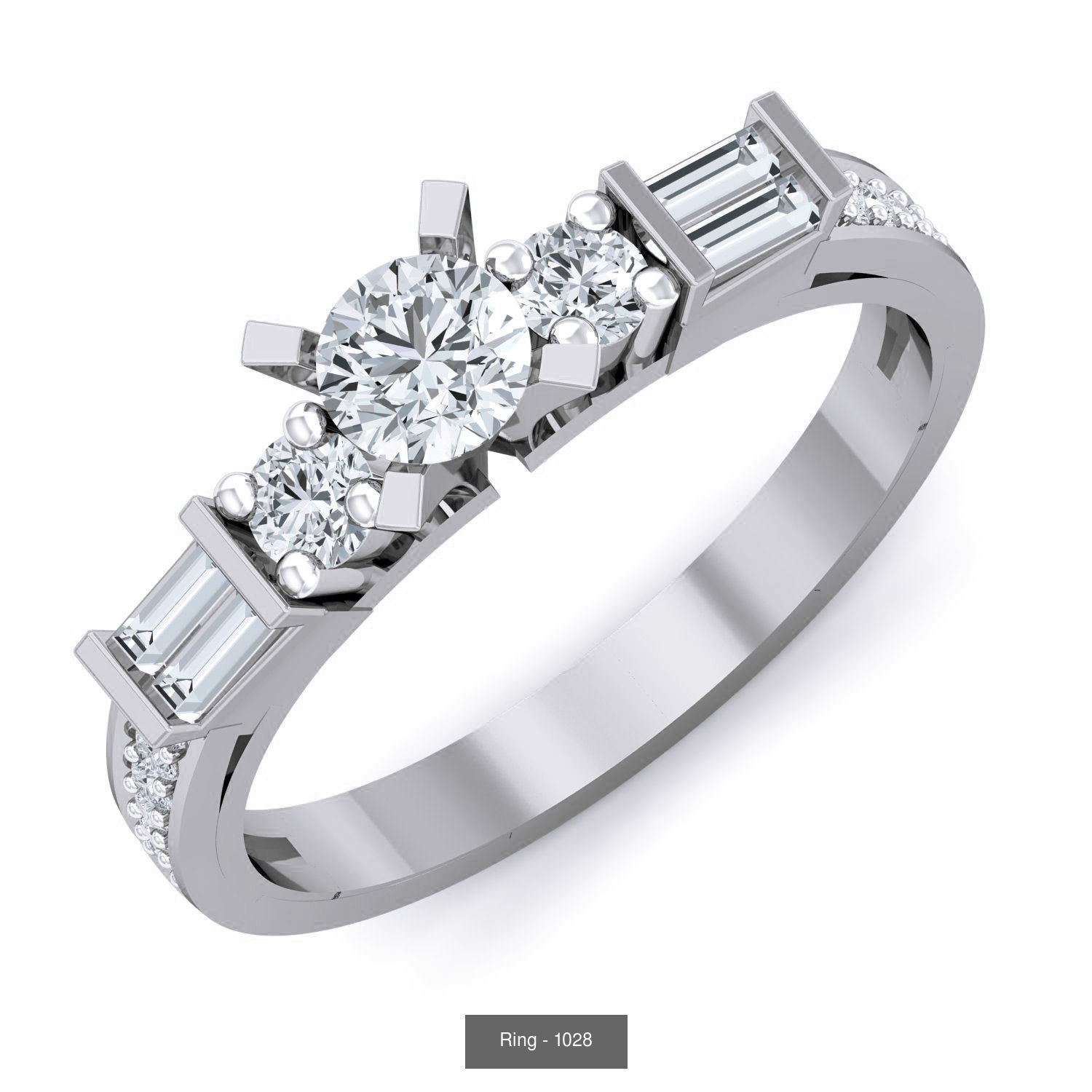 20 Diamond Wedding ring pack 3D Model Collection_20