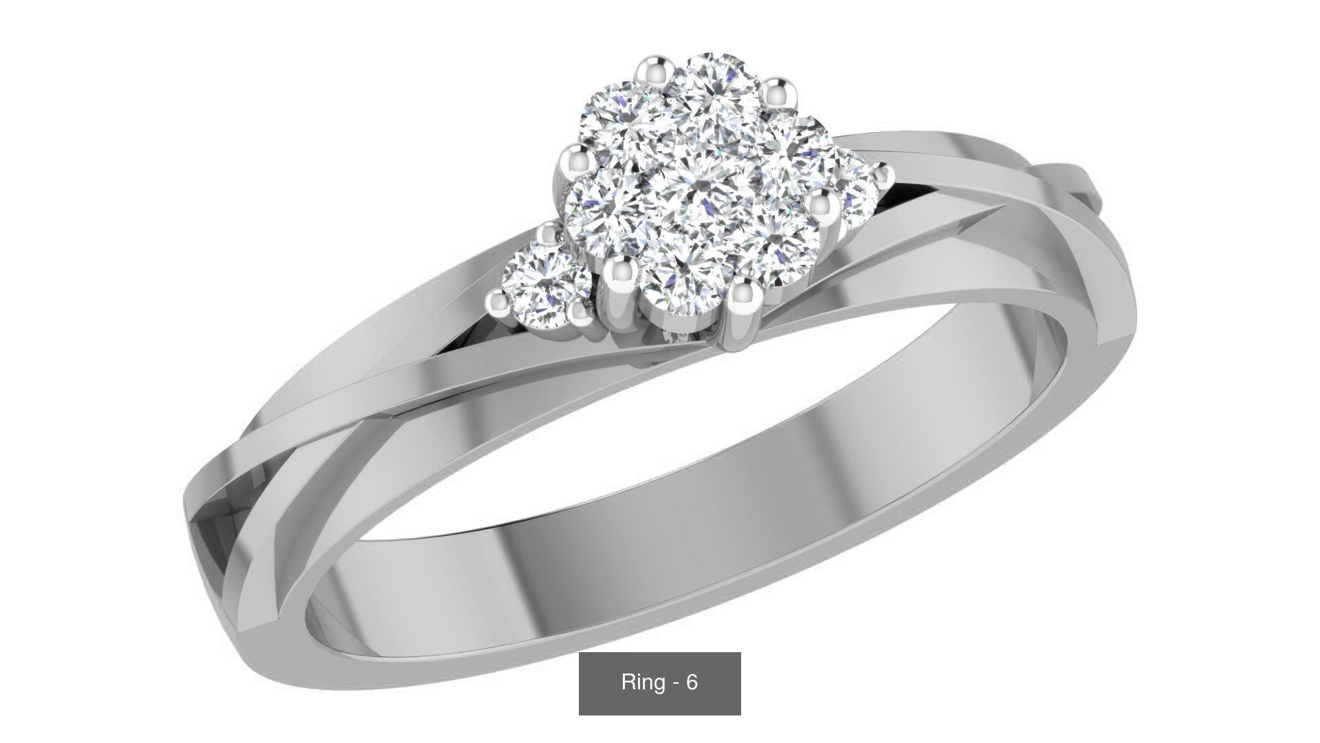 20 Diamond Wedding ring pack 3D Model Collection_1