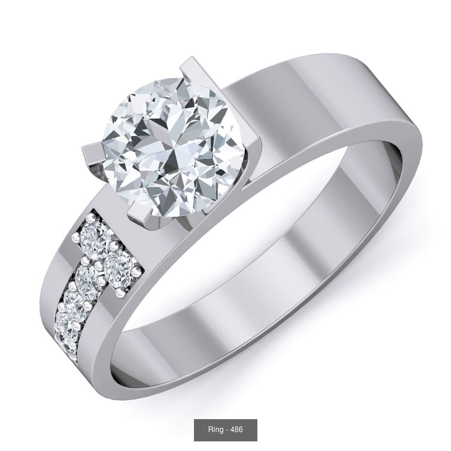 20 Diamond Wedding ring pack 3D Model Collection_18