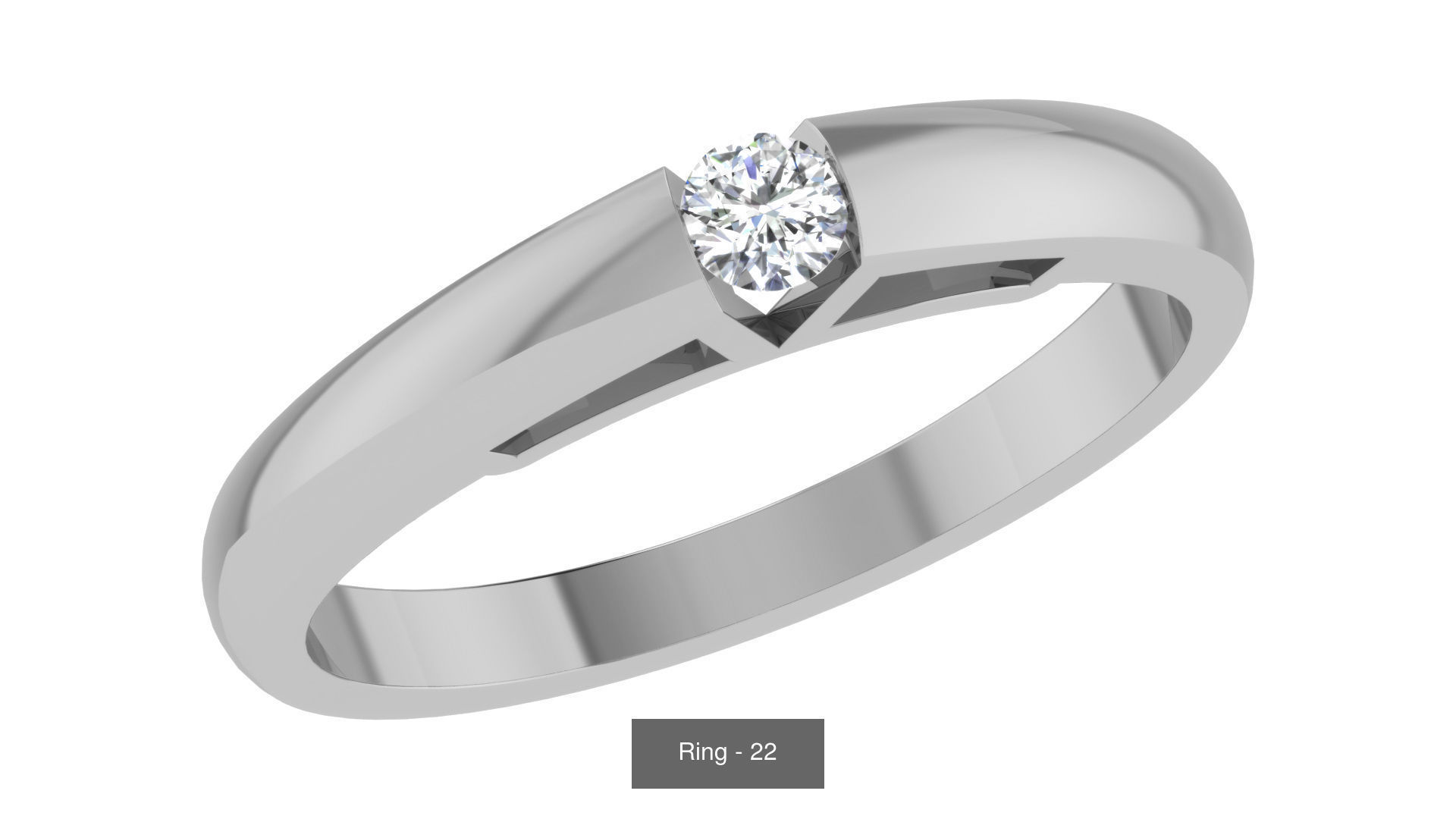 20 Diamond Wedding ring pack 3D Model Collection_8