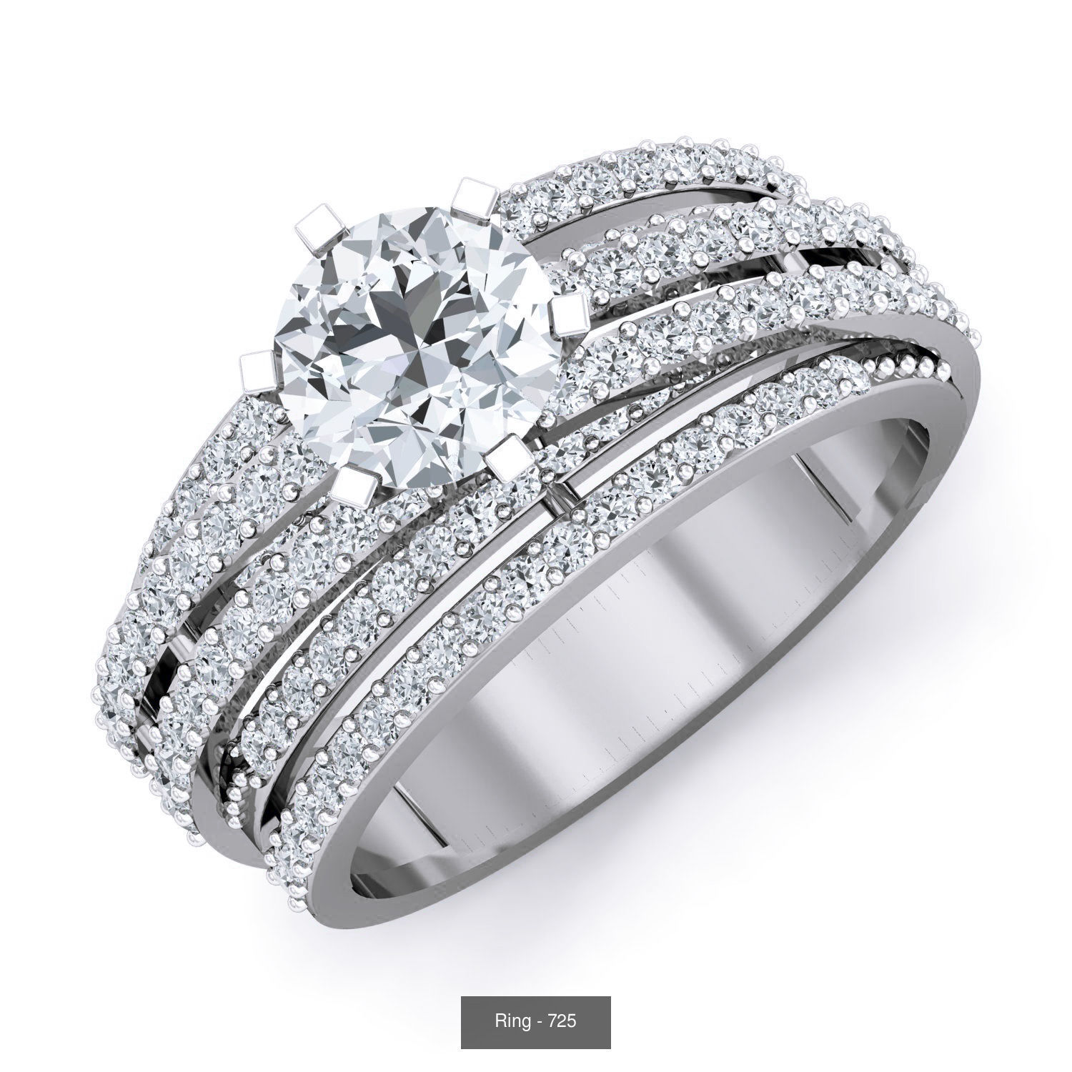 20 Diamond Wedding ring pack 3D Model Collection_15