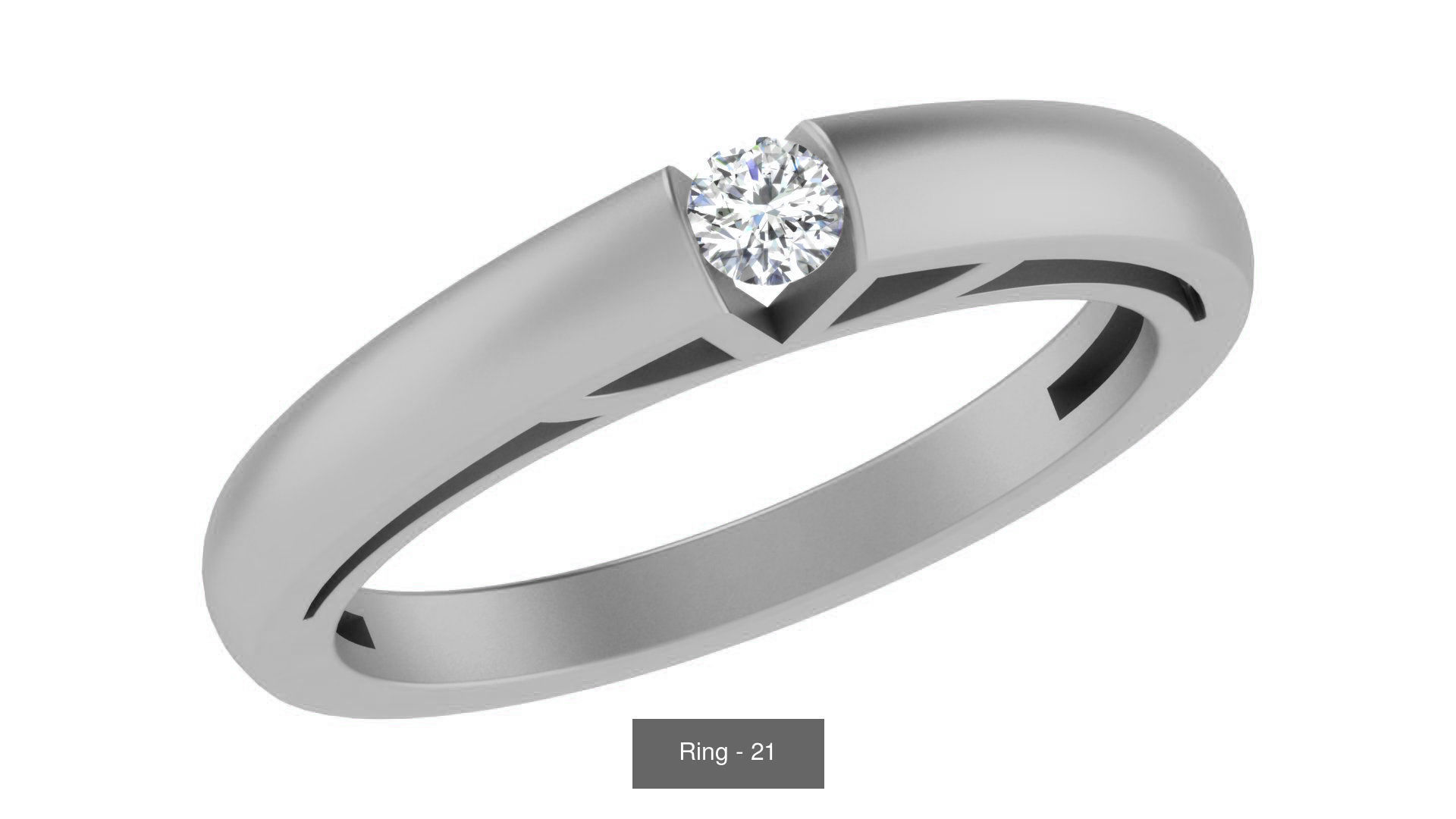 20 Diamond Wedding ring pack 3D Model Collection_9