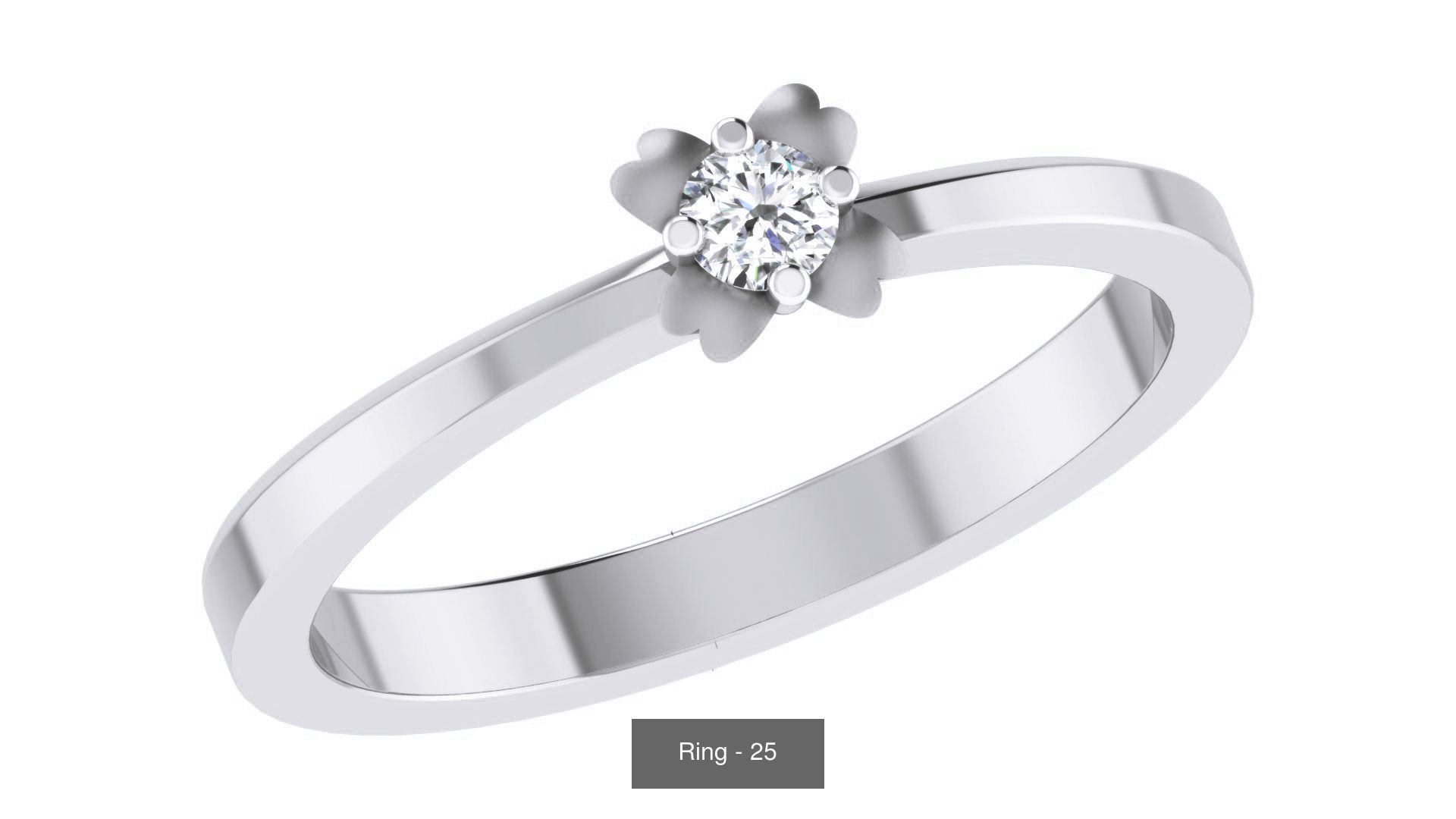 20 Diamond Wedding ring pack 3D Model Collection_7