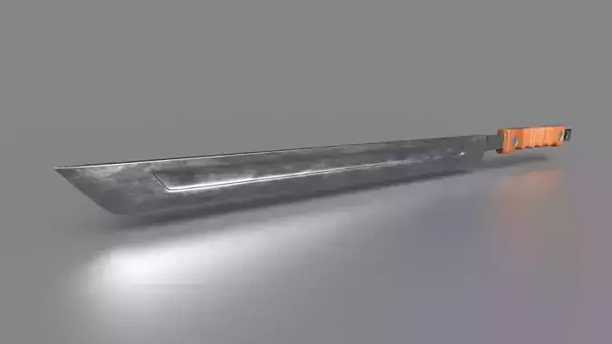 Steel sword PBR game ready