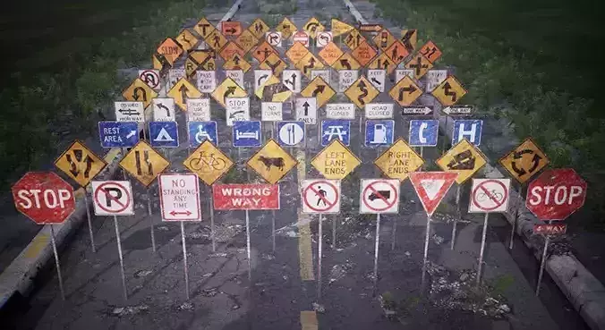 Road Signs Package  120 Assets