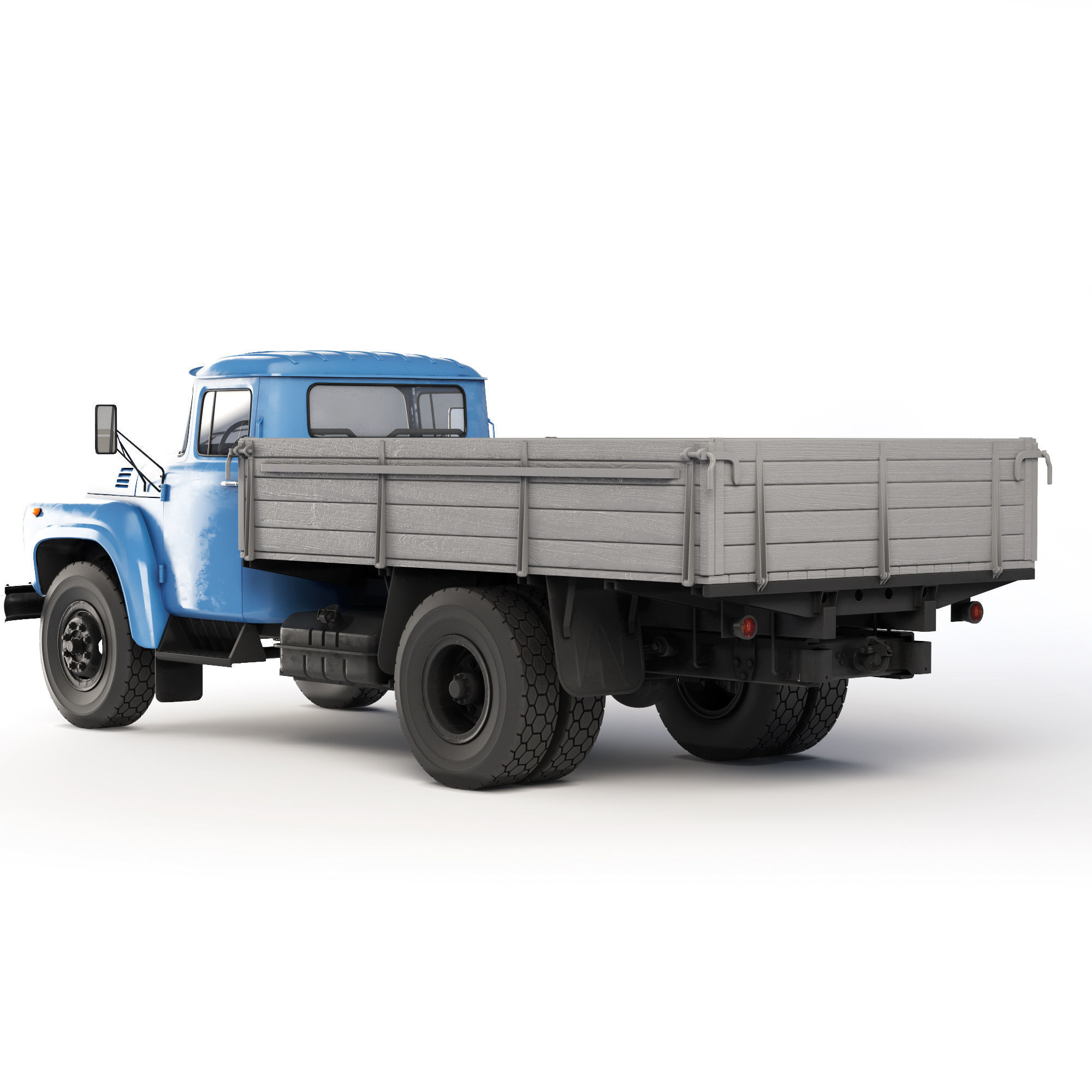 ZIL 130 flatbed body 1978 3D model_6