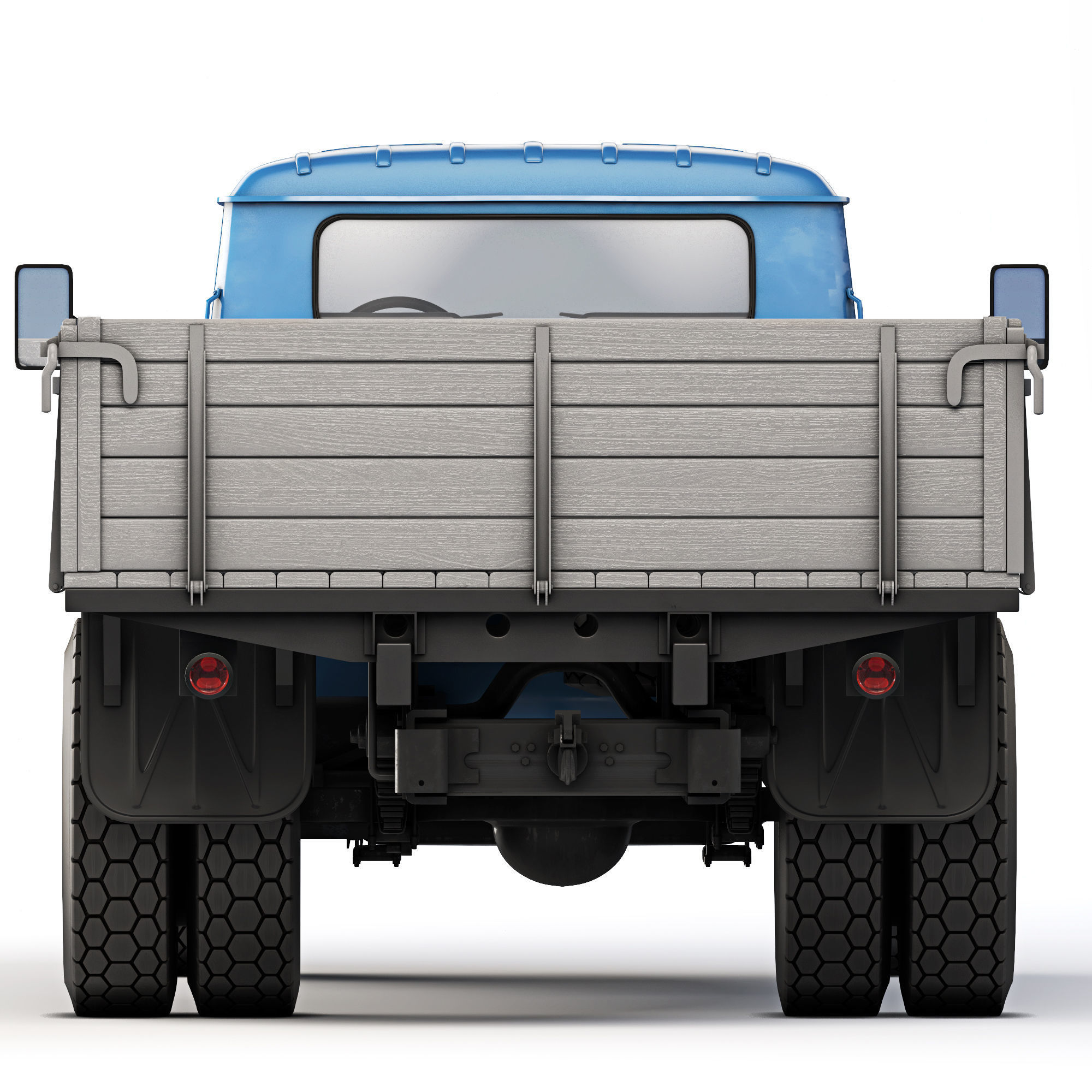 ZIL 130 flatbed body 1978 3D model_7