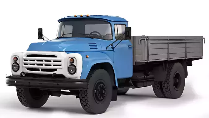 ZIL 130 flatbed body 1978 3D model