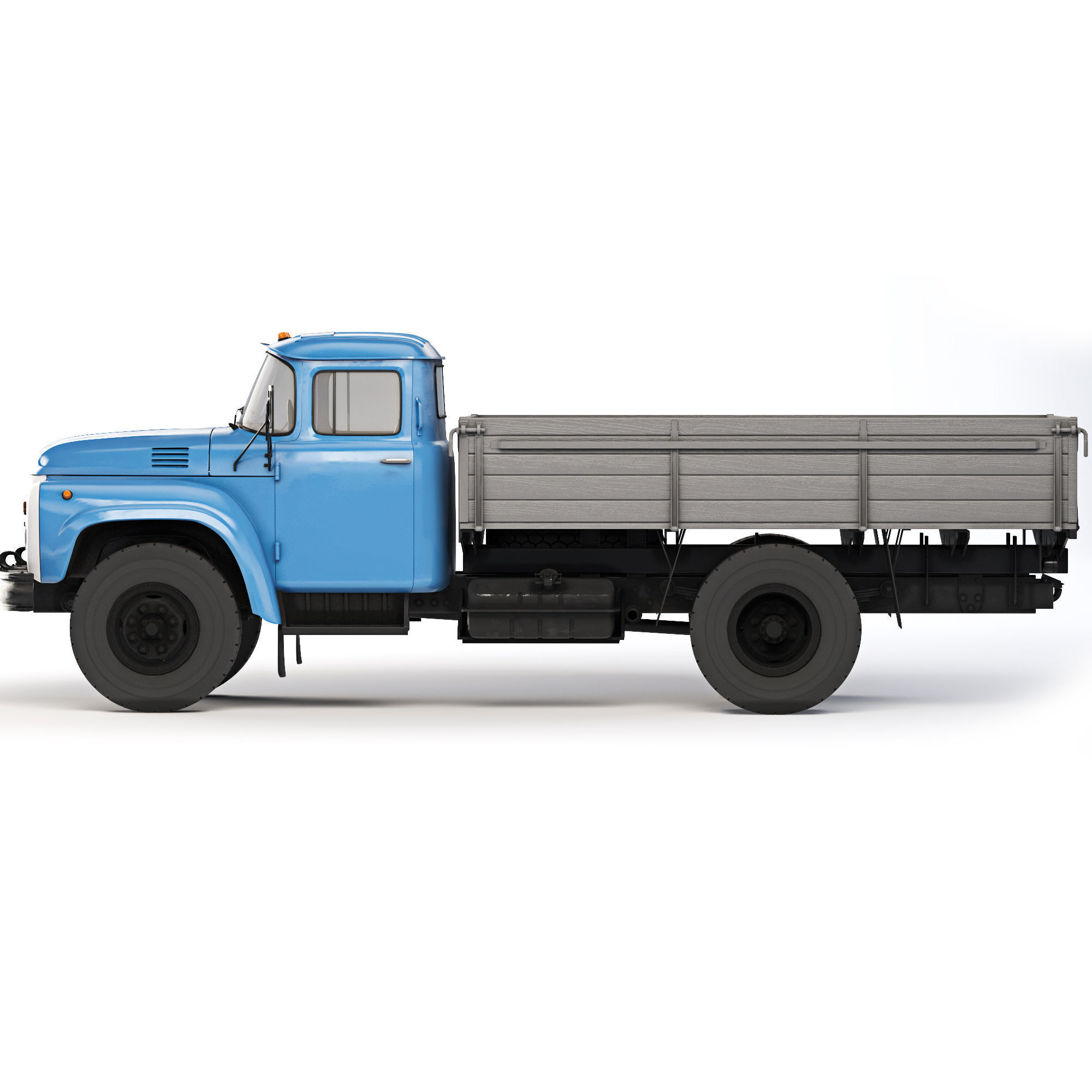ZIL 130 flatbed body 1978 3D model_5