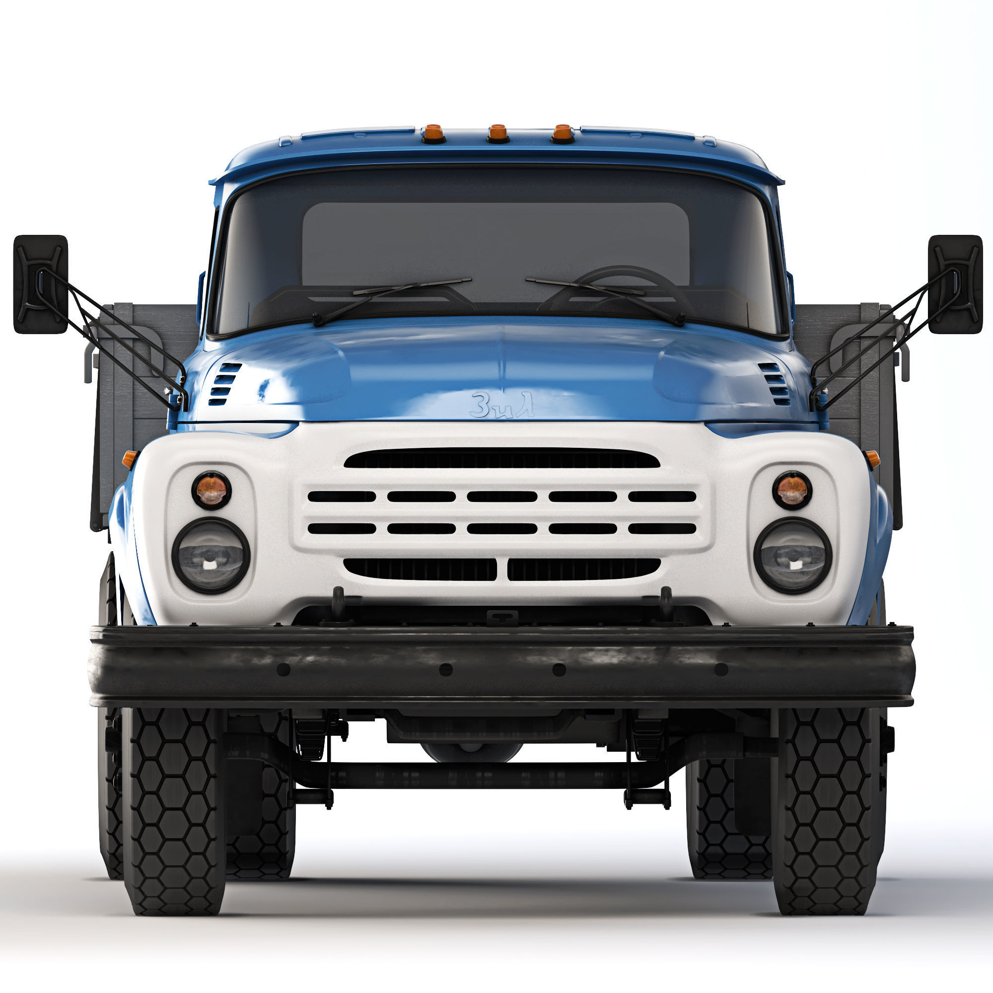 ZIL 130 flatbed body 1978 3D model_2