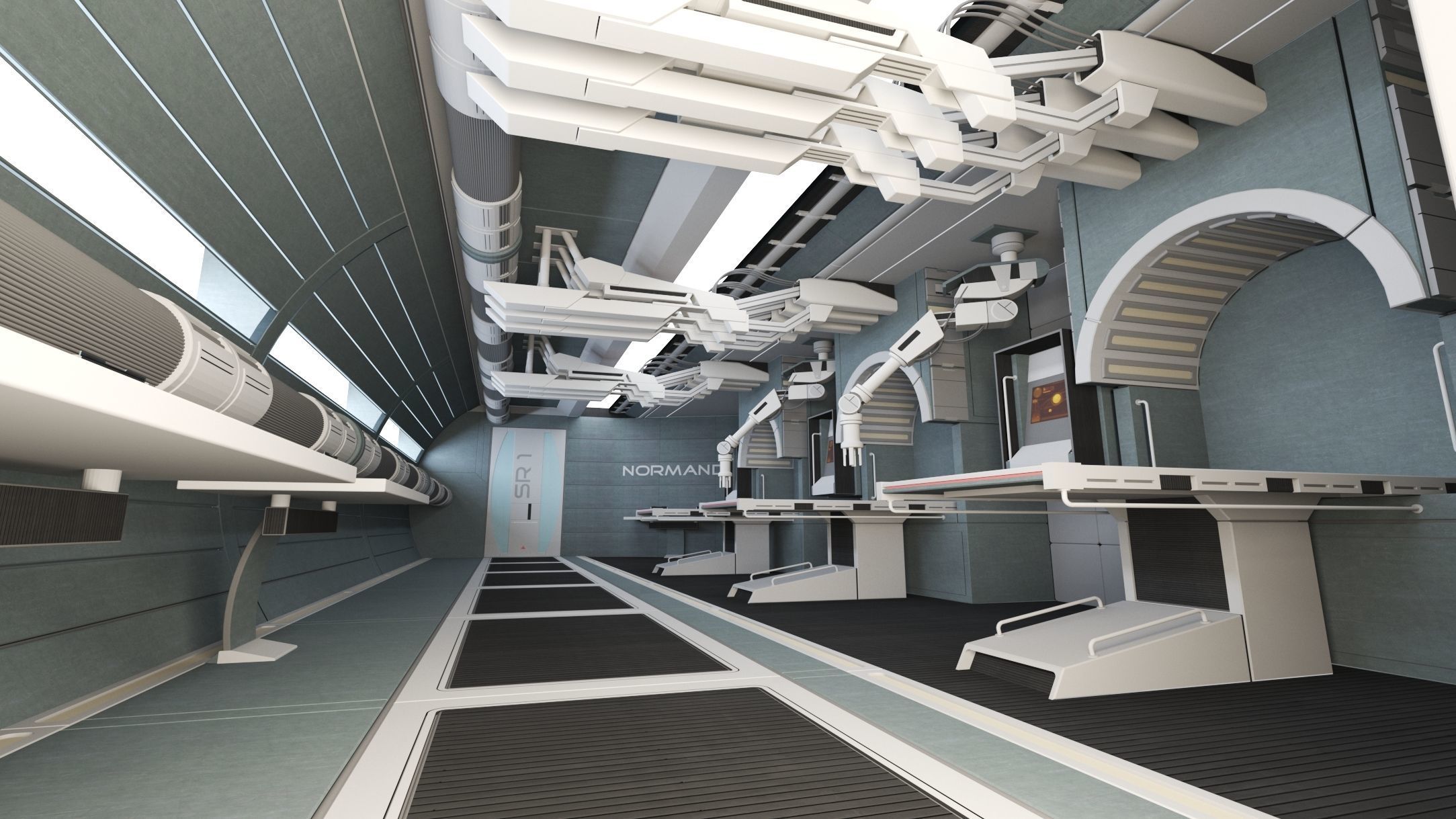 Sci-fi Station 02- High detail 3d models Low-poly 3D model_2