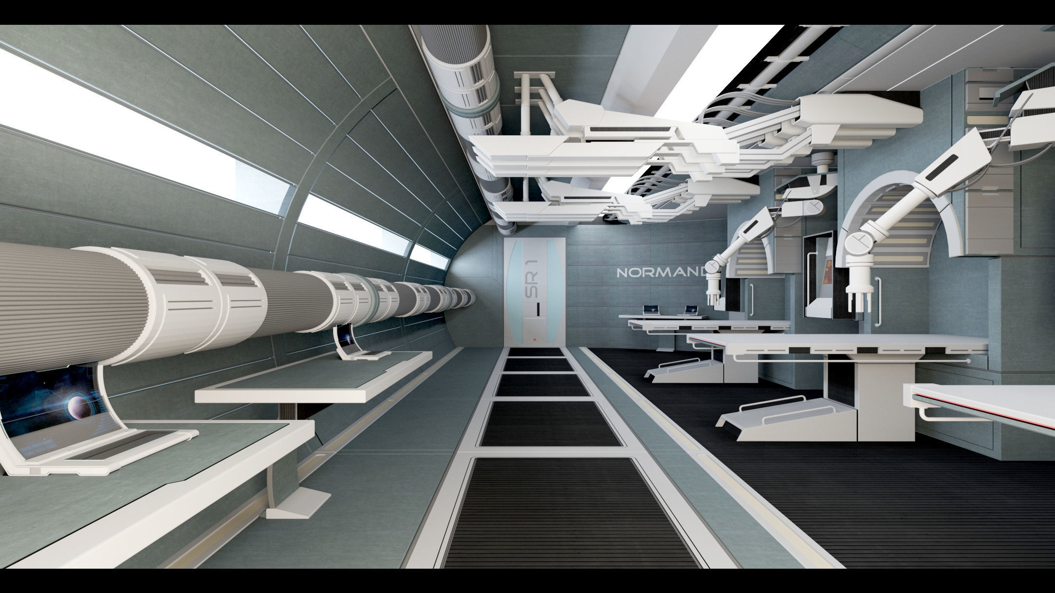Sci-fi Station 02- High detail 3d models Low-poly 3D model_1