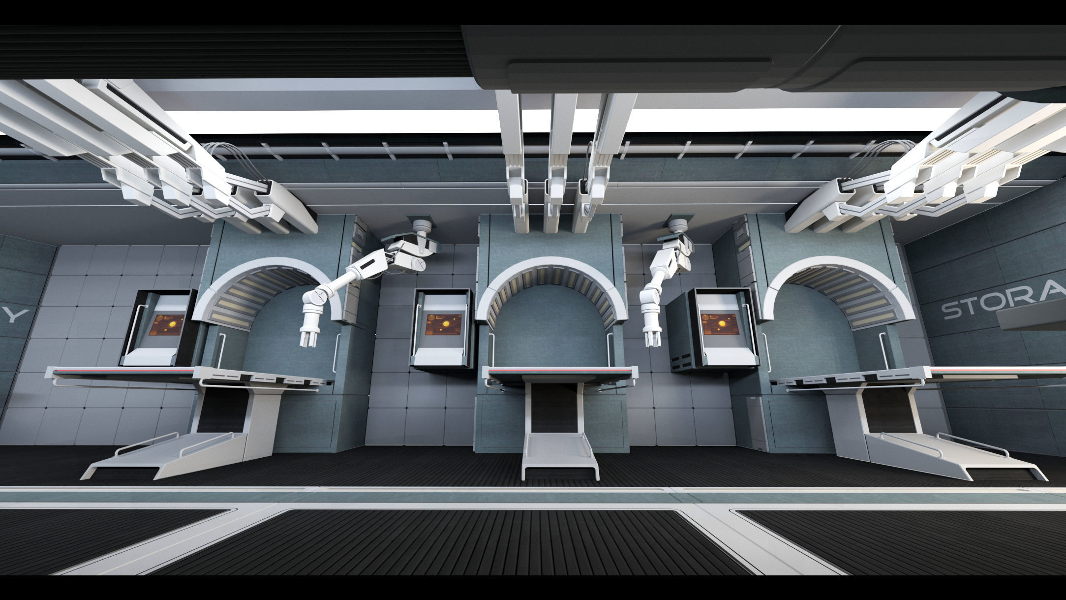 Sci-fi Station 02- High detail 3d models Low-poly 3D model_5