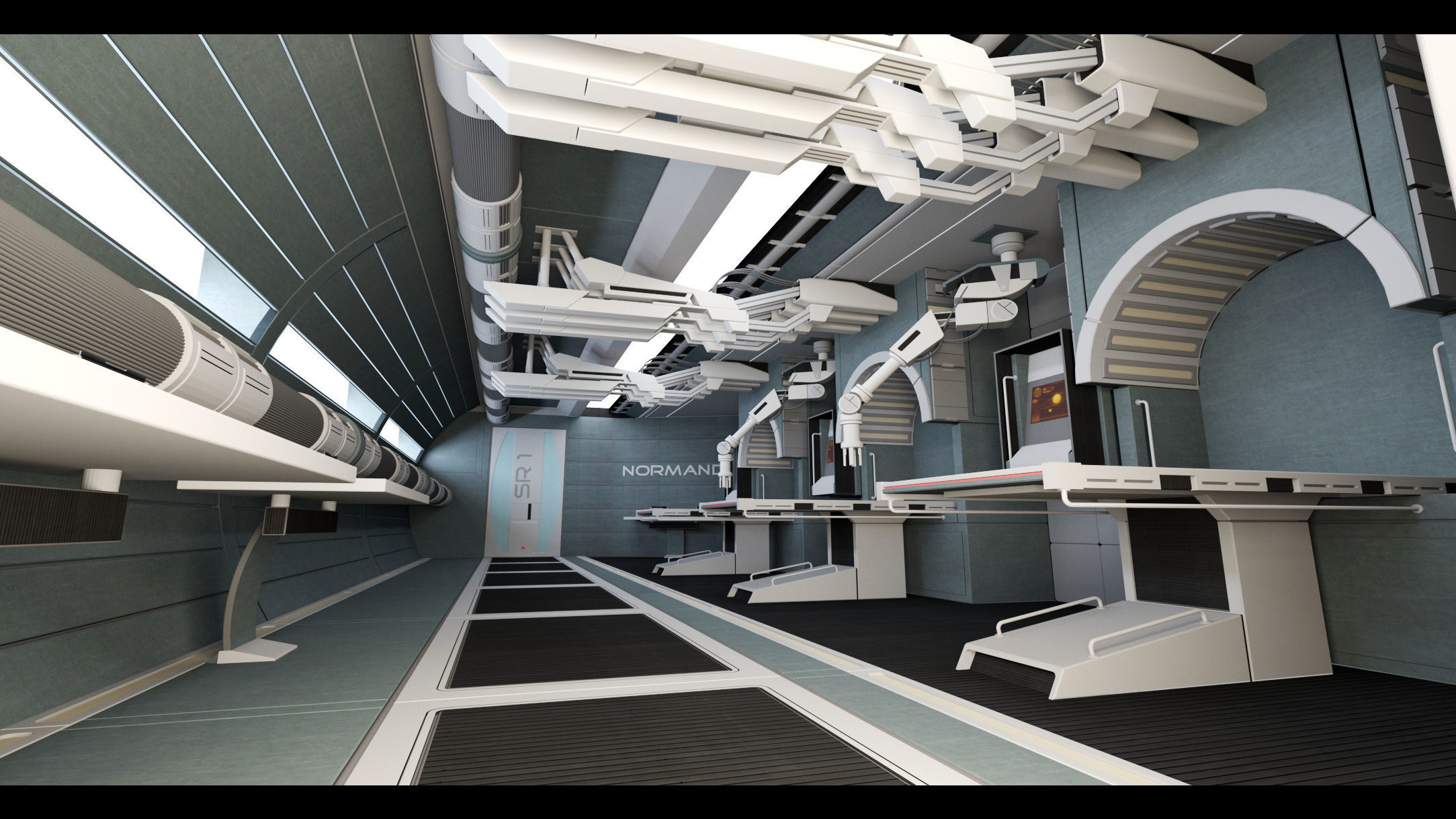 Sci-fi Station 02- High detail 3d models Low-poly 3D model_4