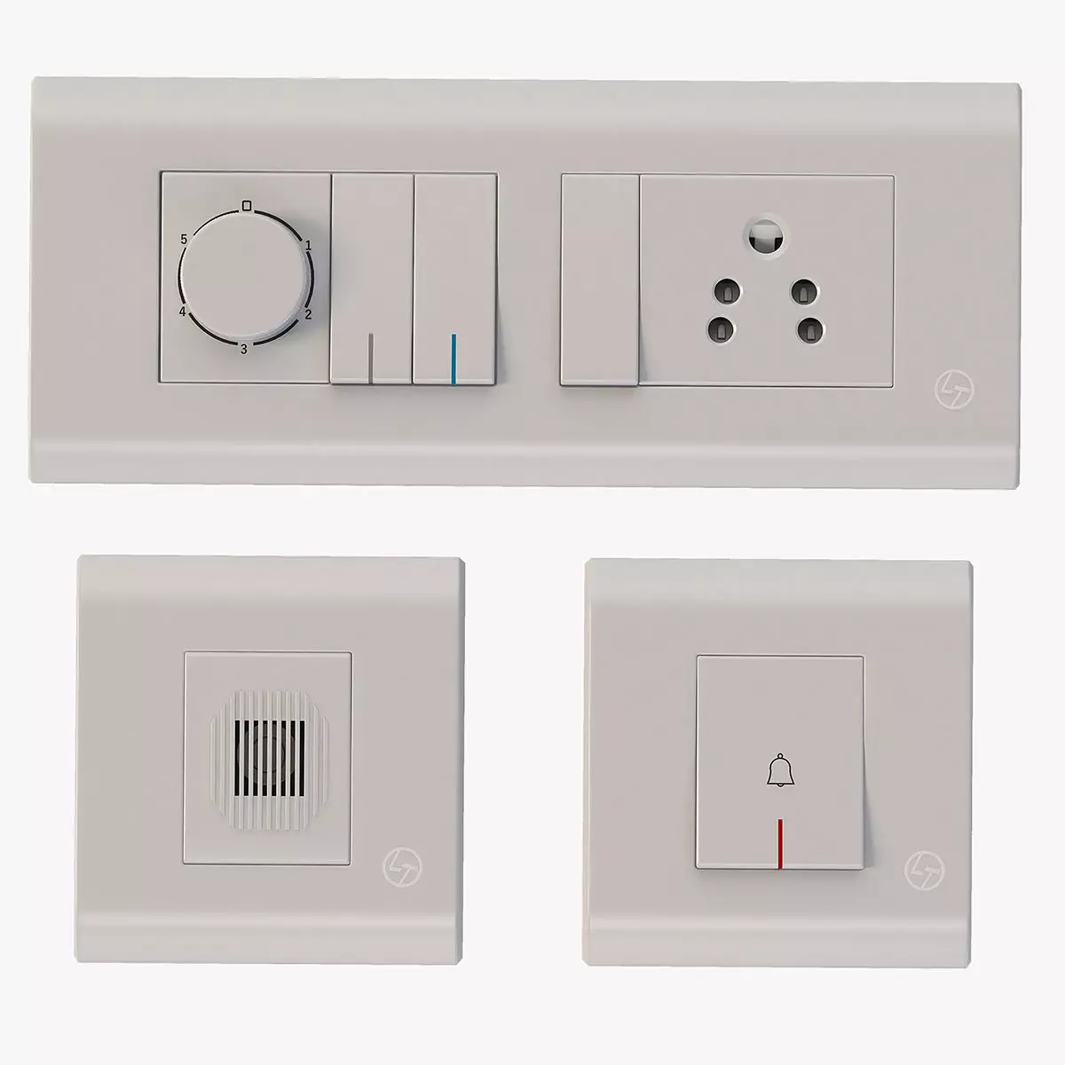 Modular Range Oris Switches and Sockets Set 3D model_0