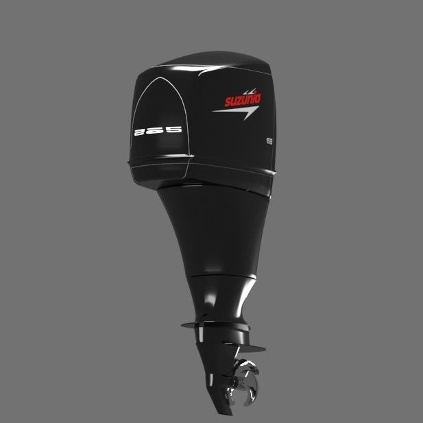 boat engine 3D print model_1