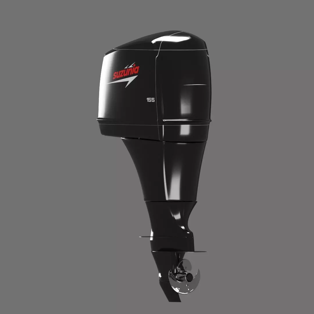 boat engine 3D print model_0