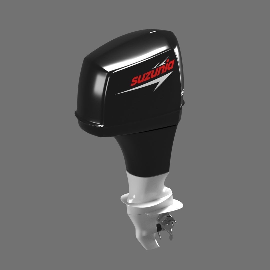 boat engine 3D print model_2