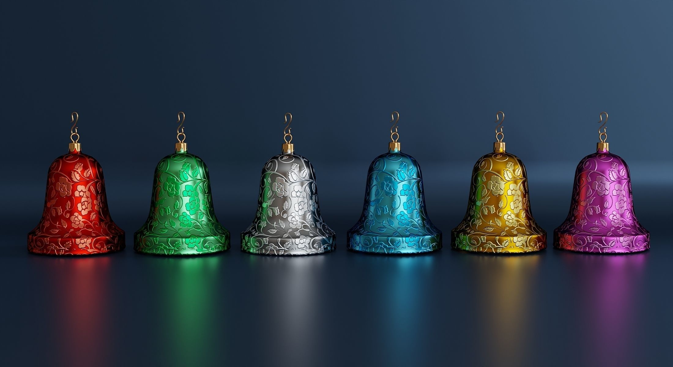 Set of colorful Christmas toys 3 3D model_1