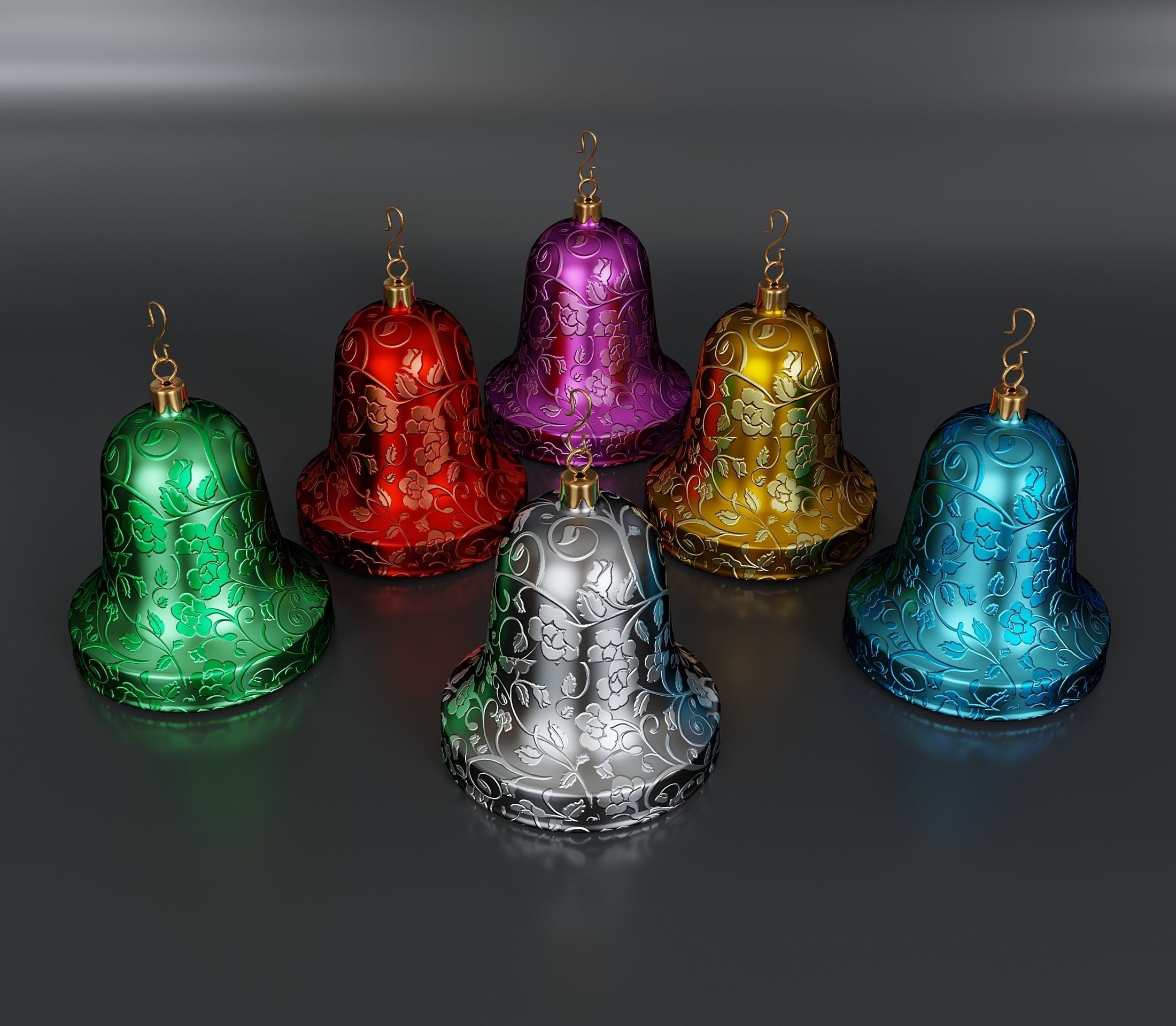 Set of colorful Christmas toys 3 3D model_2