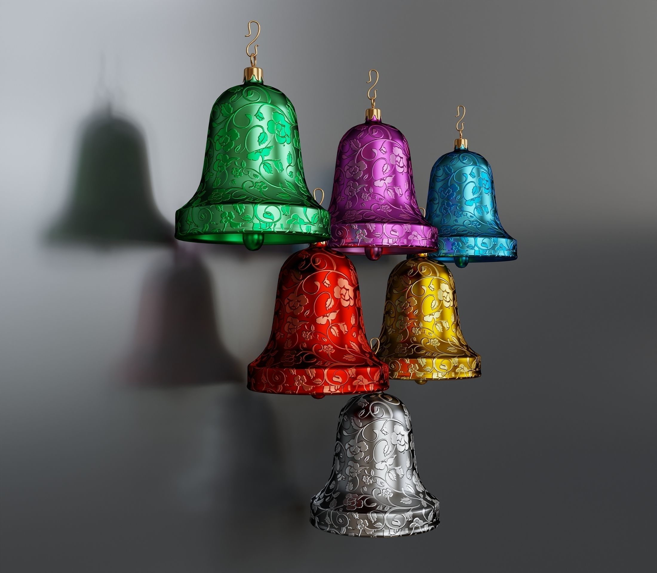 Set of colorful Christmas toys 3 3D model_3