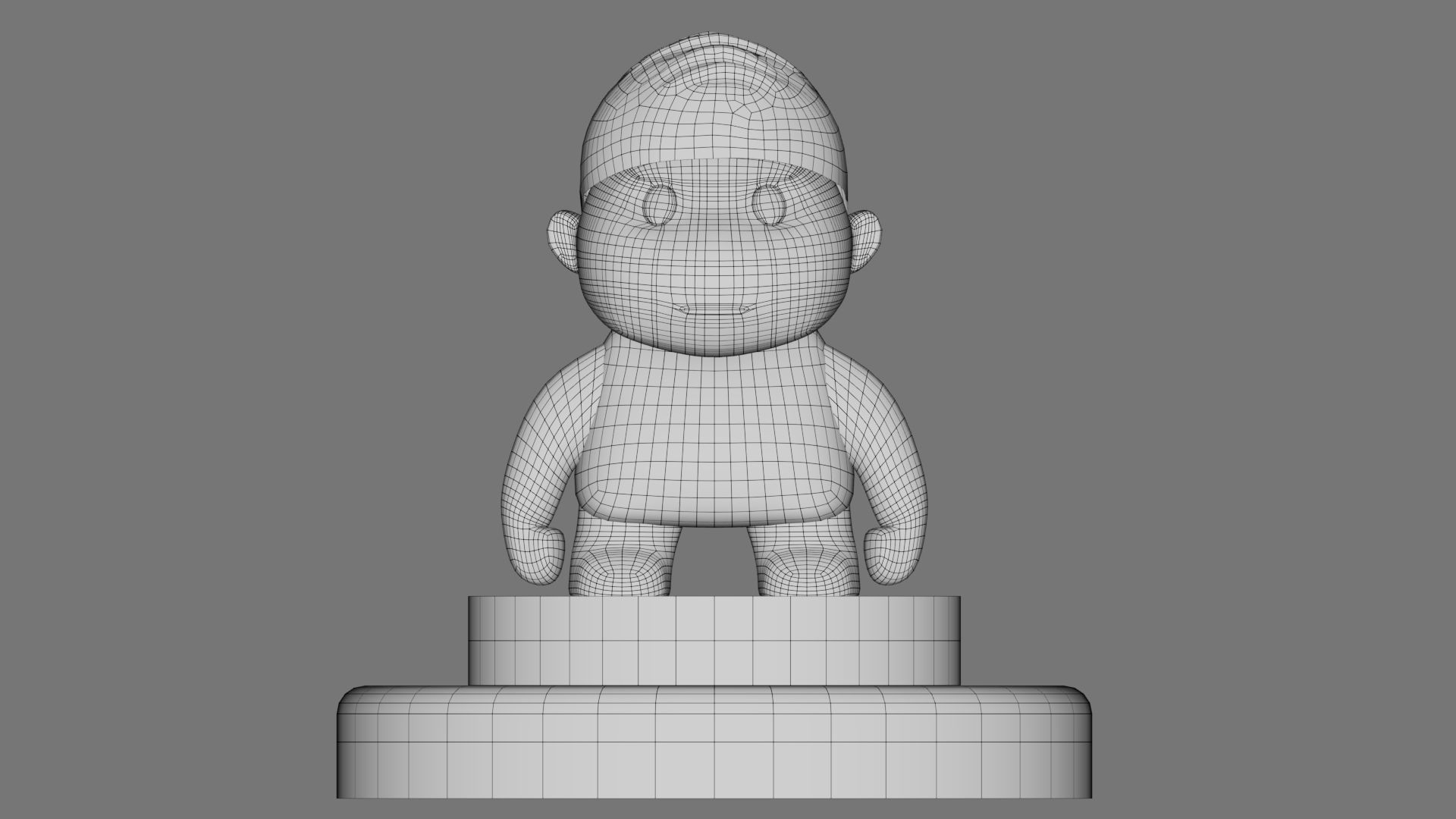 Funny Monkey kid character  3D model_7