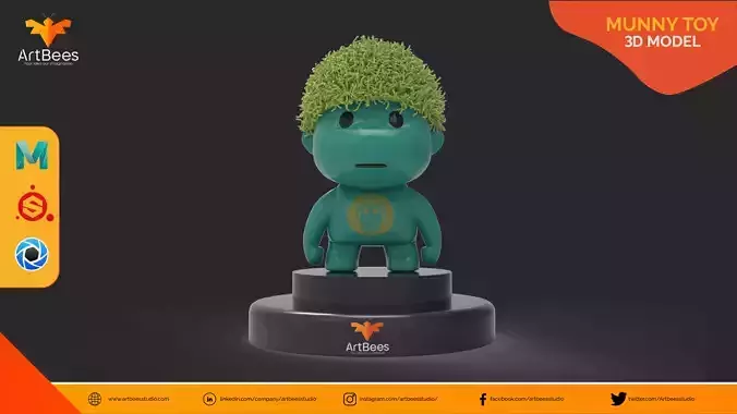 Funny Monkey kid character 