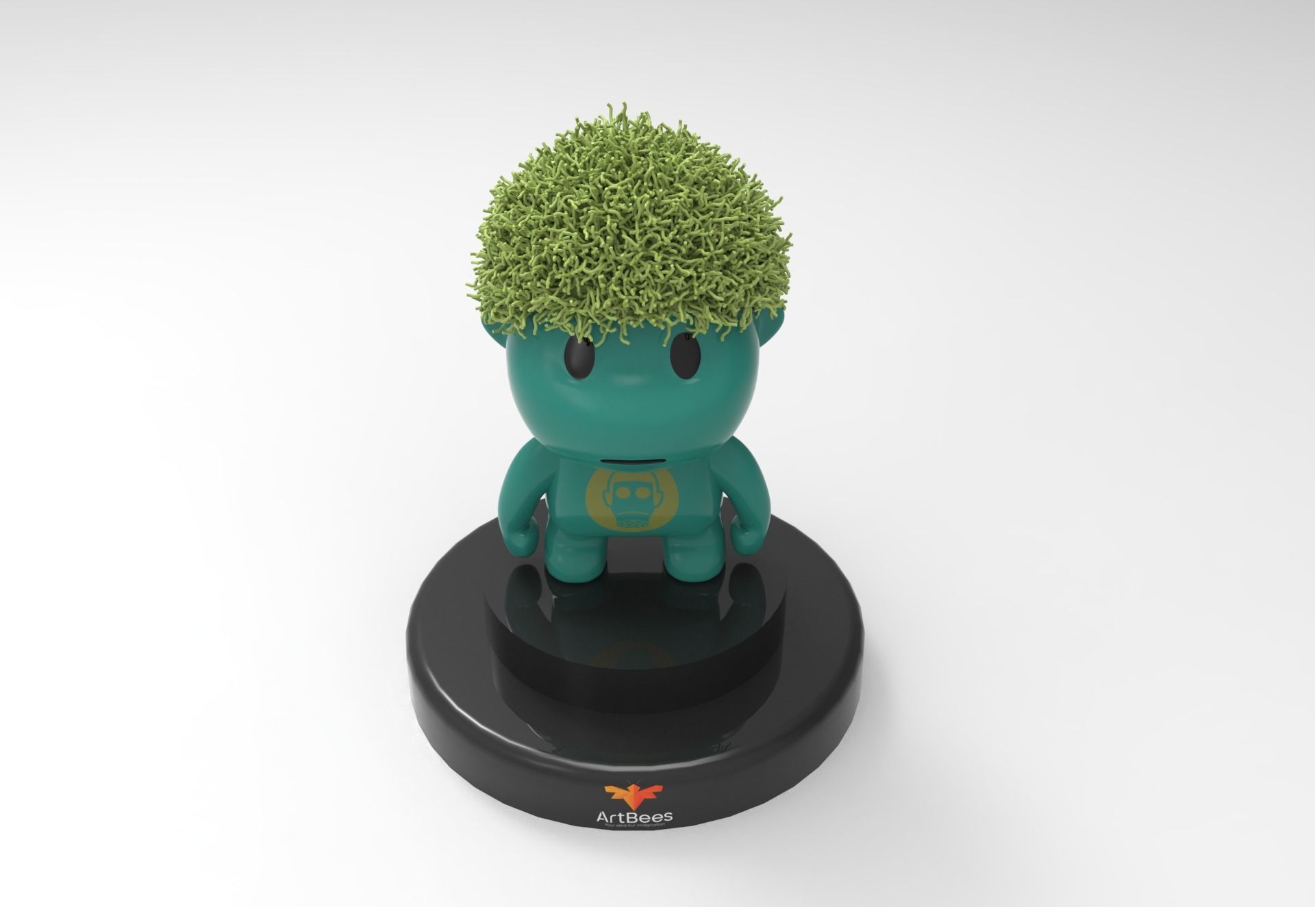 Funny Monkey kid character  3D model_6