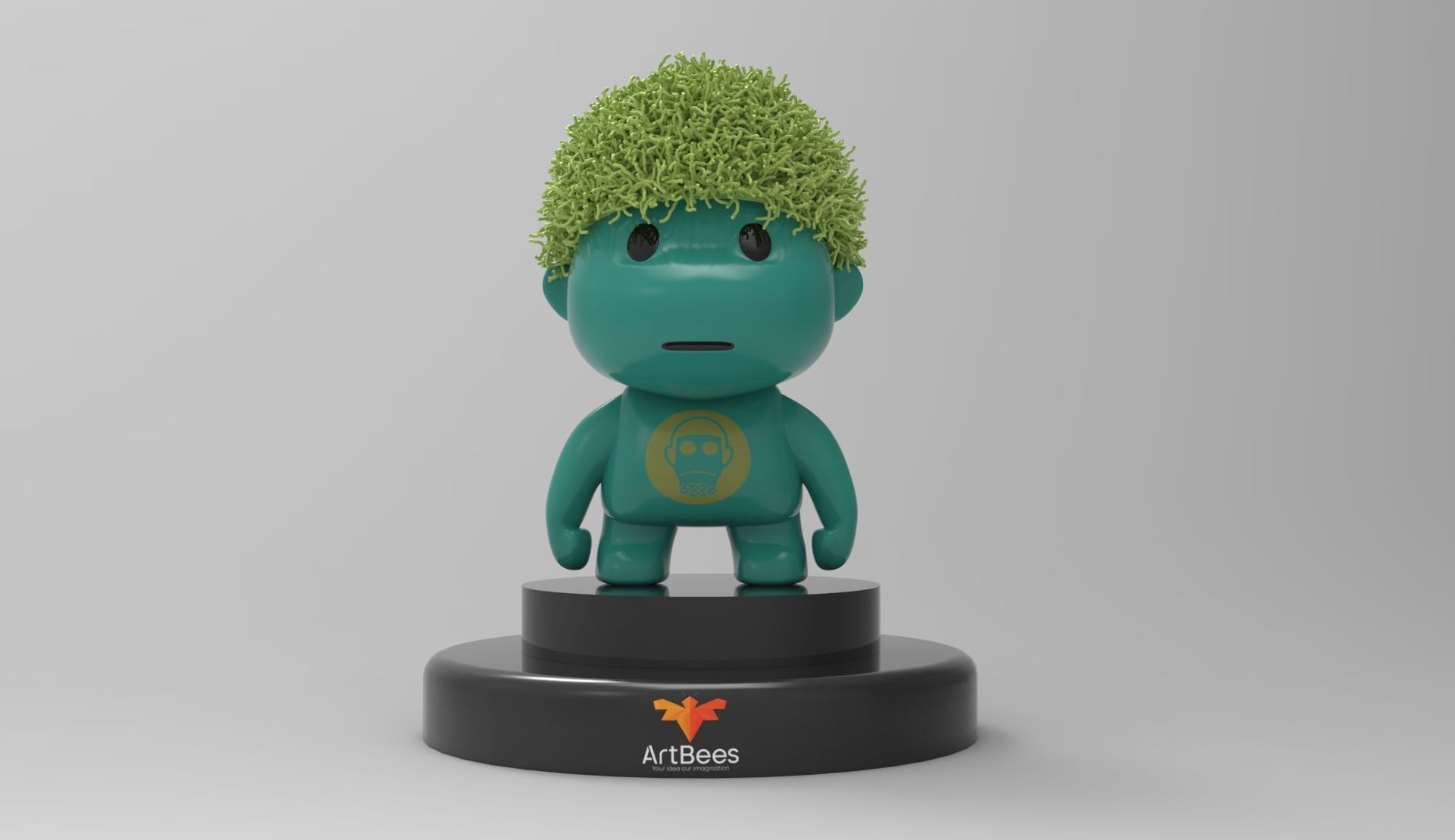 Funny Monkey kid character  3D model_1